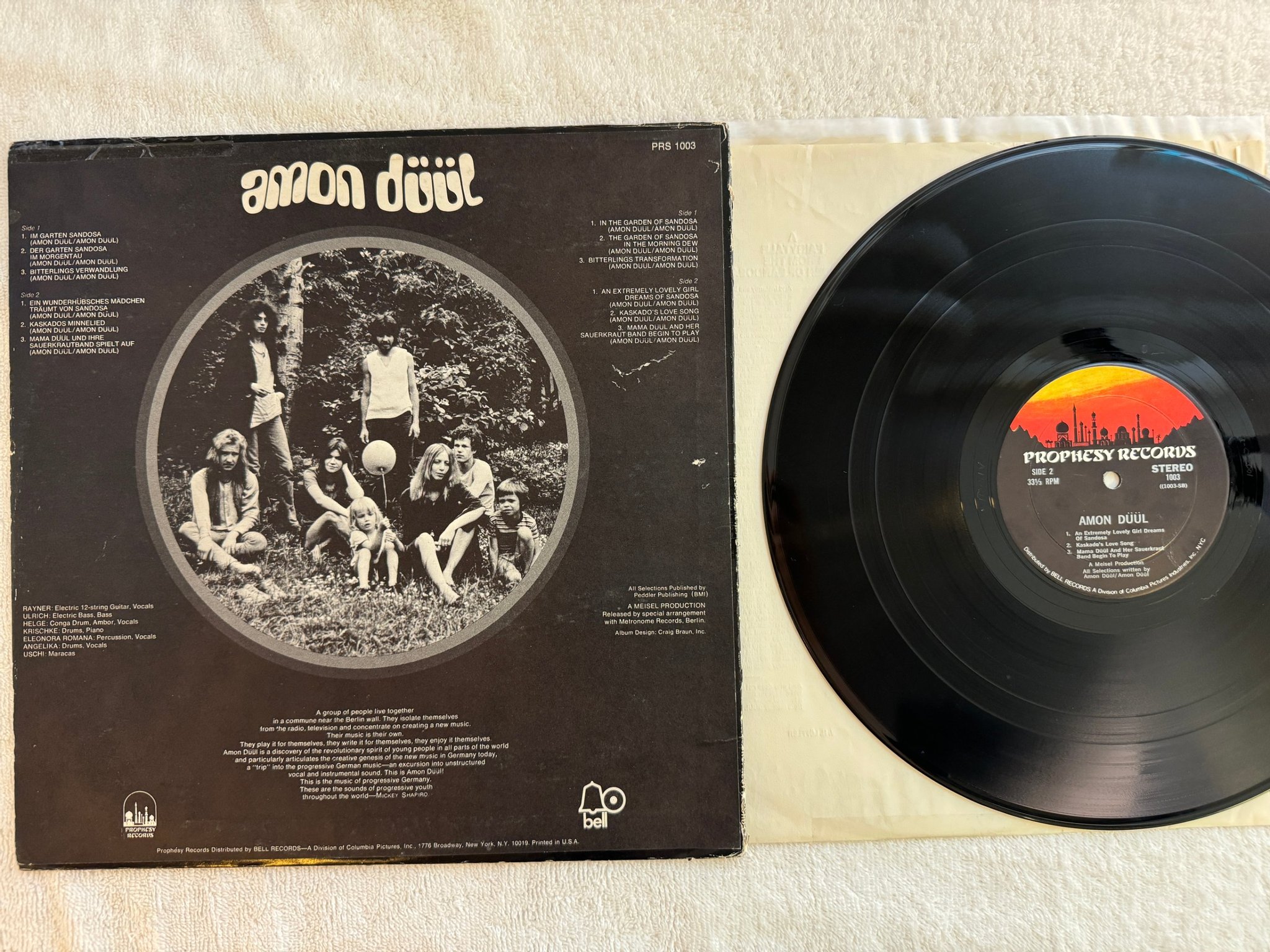 Omslagsbild för skivan AMON DÜÜL s/t LP -70 US PROPHESY PRS 1003 *** PSYCH ***