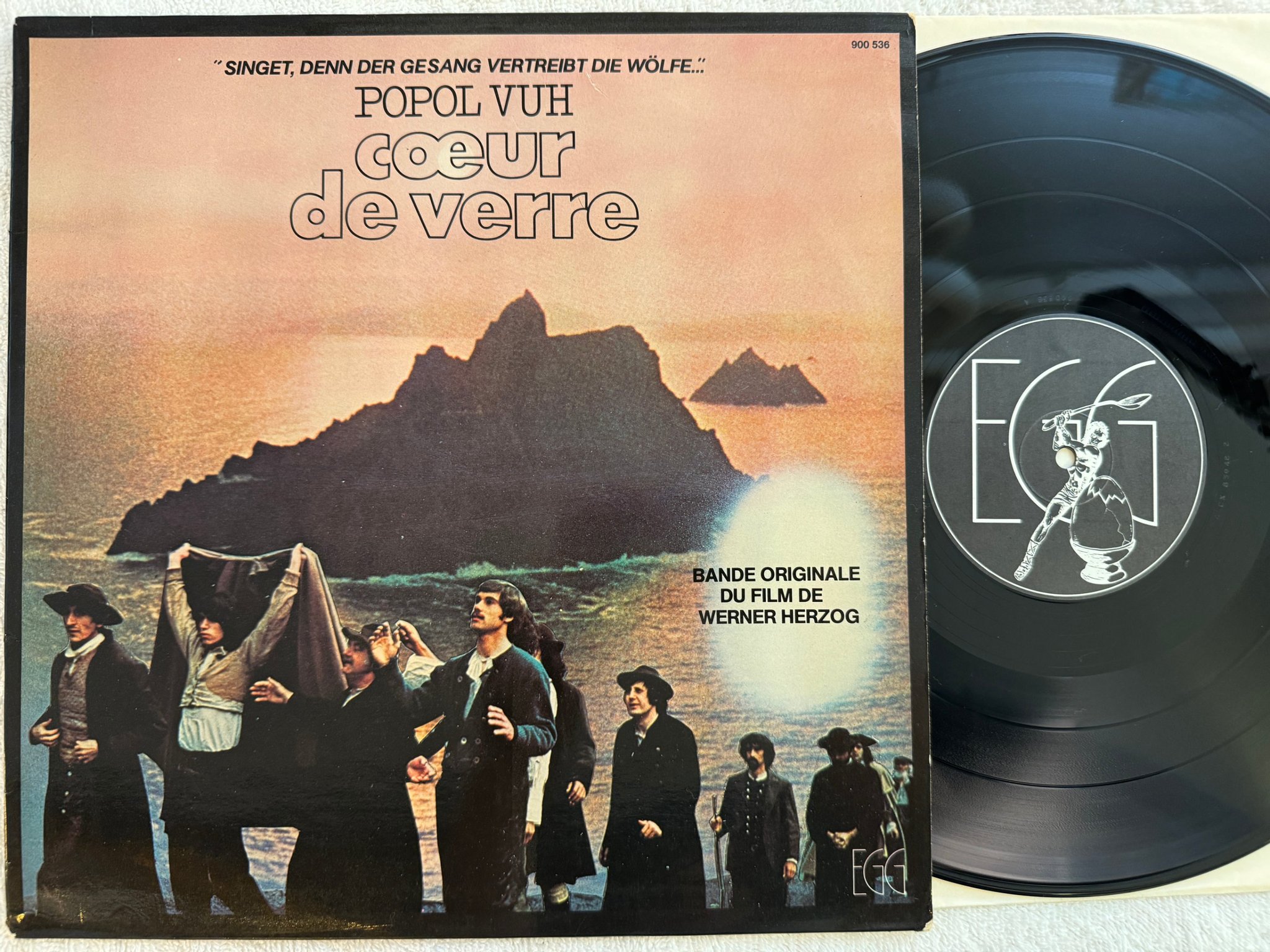 Omslagsbild för skivan POPOL VUH coeur de verre LP -77/79 Fra EGG 900.536