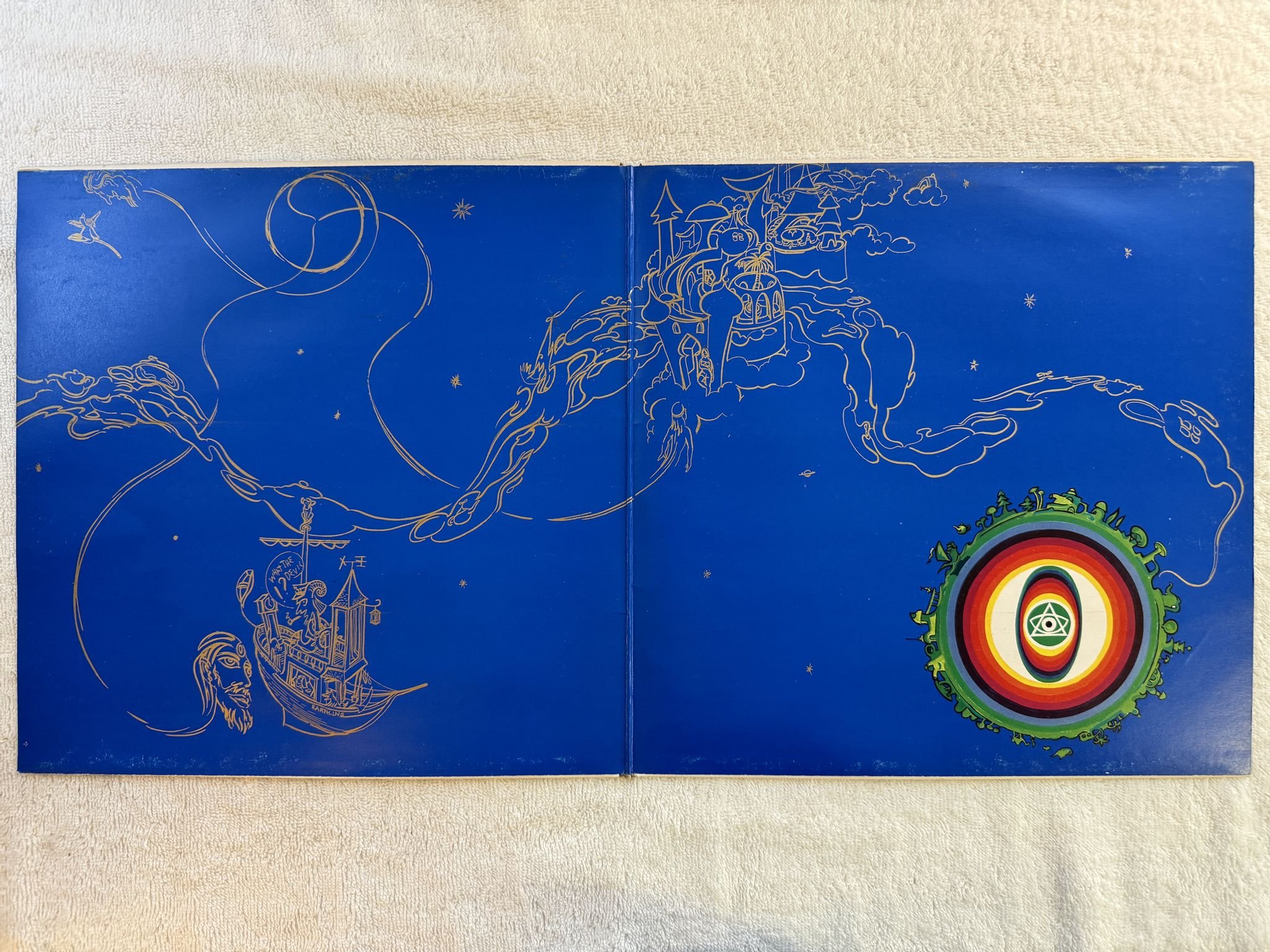 Omslagsbild för skivan GONG angel's egg LP -73/74 UK VIRGIN V2007 *** SPACE ROCK ***