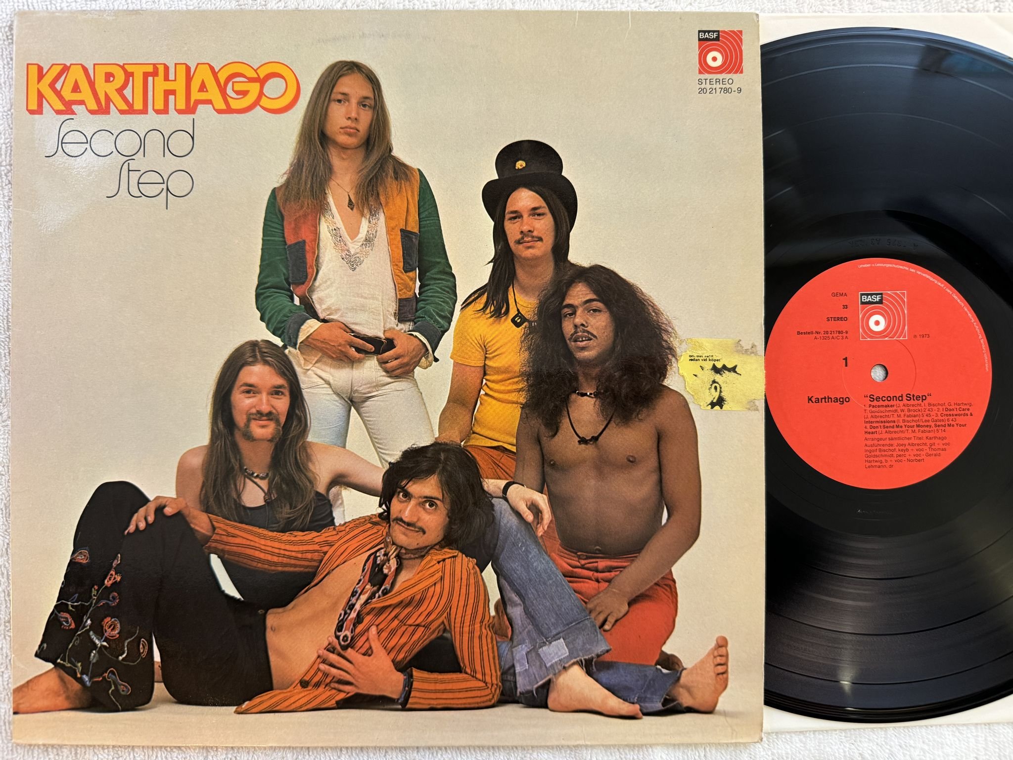 Omslagsbild för skivan KARTHAGO second step LP -73 Ger BASF 20 21780-9 *** krautrock ***