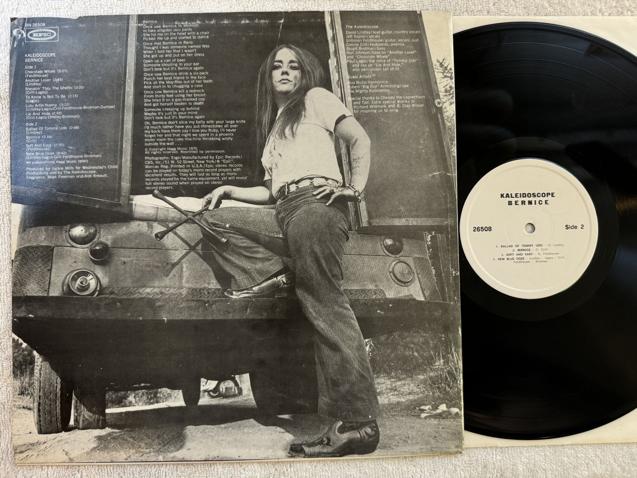Omslagsbild för skivan KALEIDOSCOPE Bernice LP re NOT ON LABEL 26508