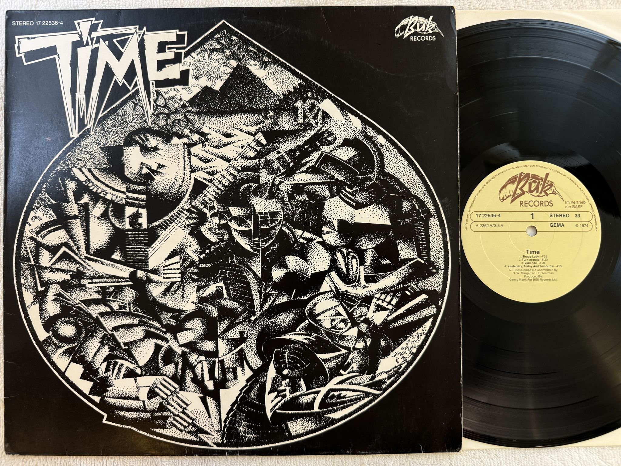 Omslagsbild för skivan TIME s/t LP -75 Ger BUK 17 22536-4 *** RARE PROG ***