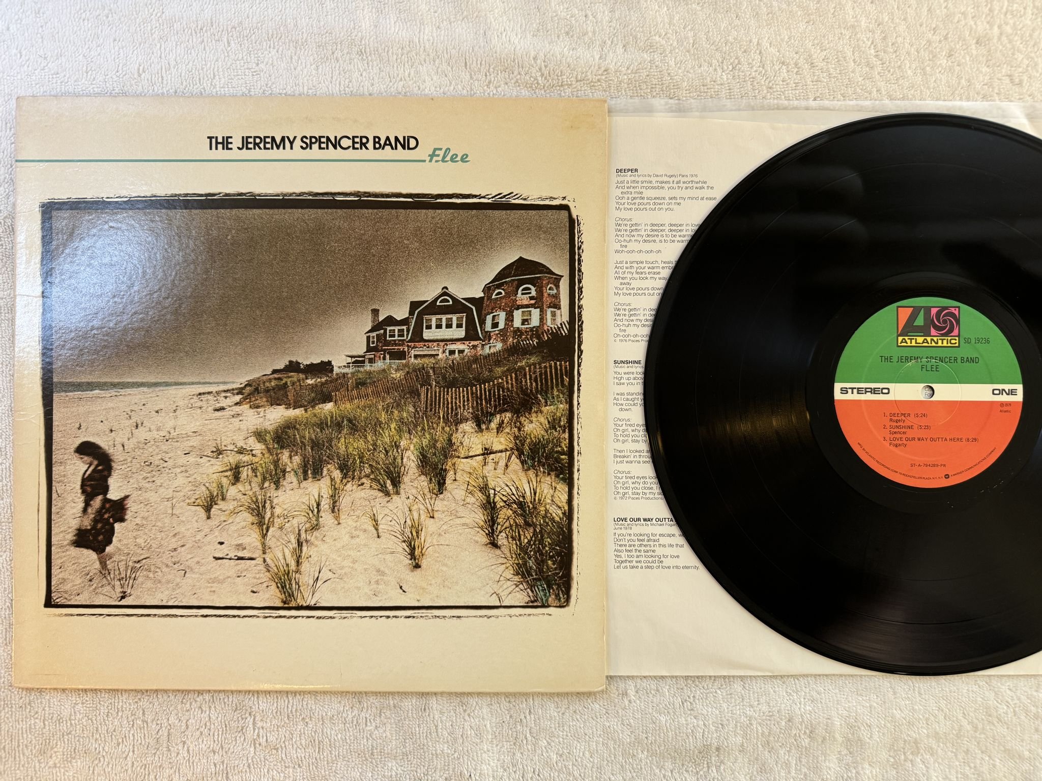 Omslagsbild för skivan THE JEREMY SPENCER BAND flee LP -79 US ATLANTIC SD 19236