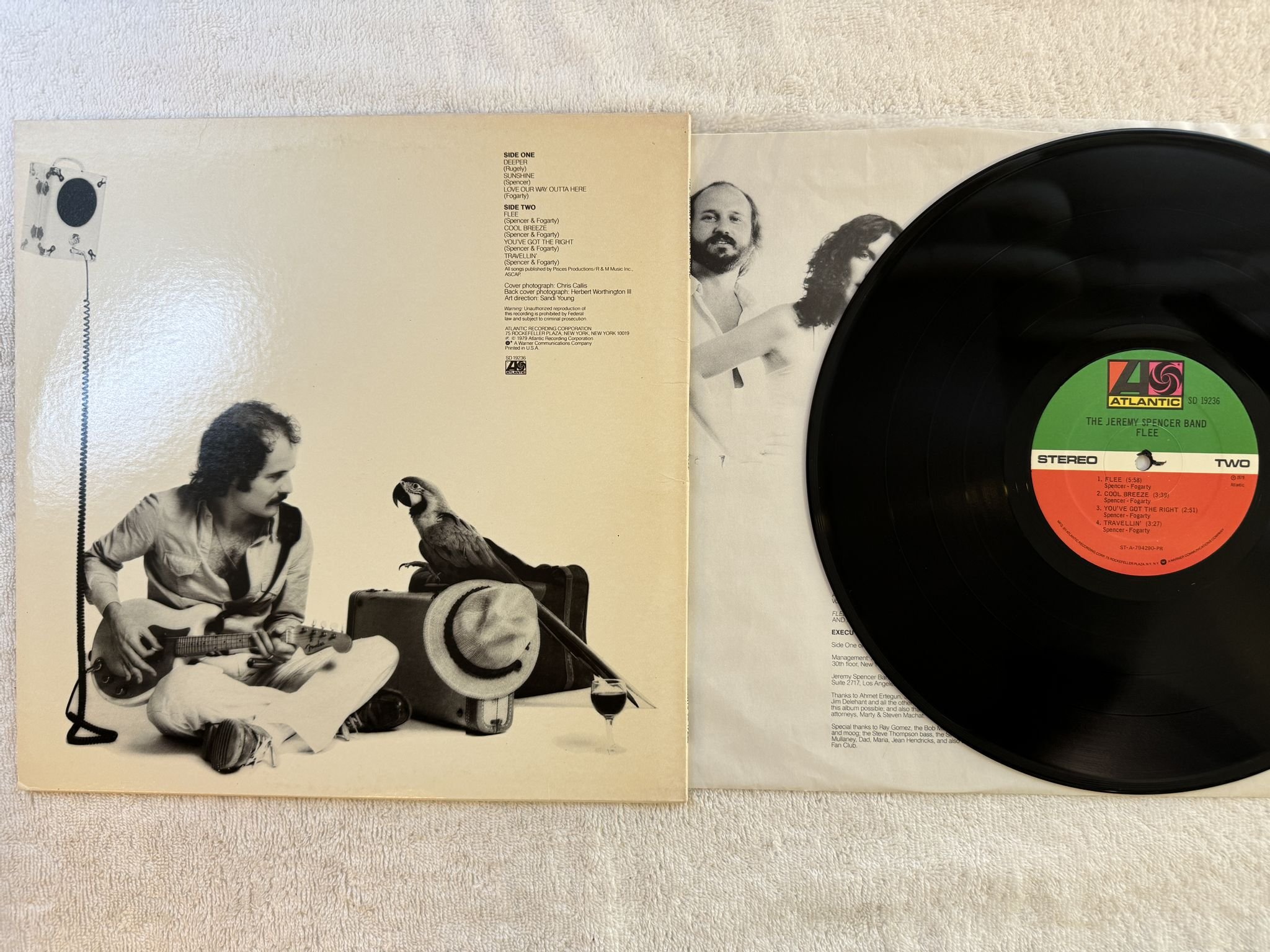 Omslagsbild för skivan THE JEREMY SPENCER BAND flee LP -79 US ATLANTIC SD 19236