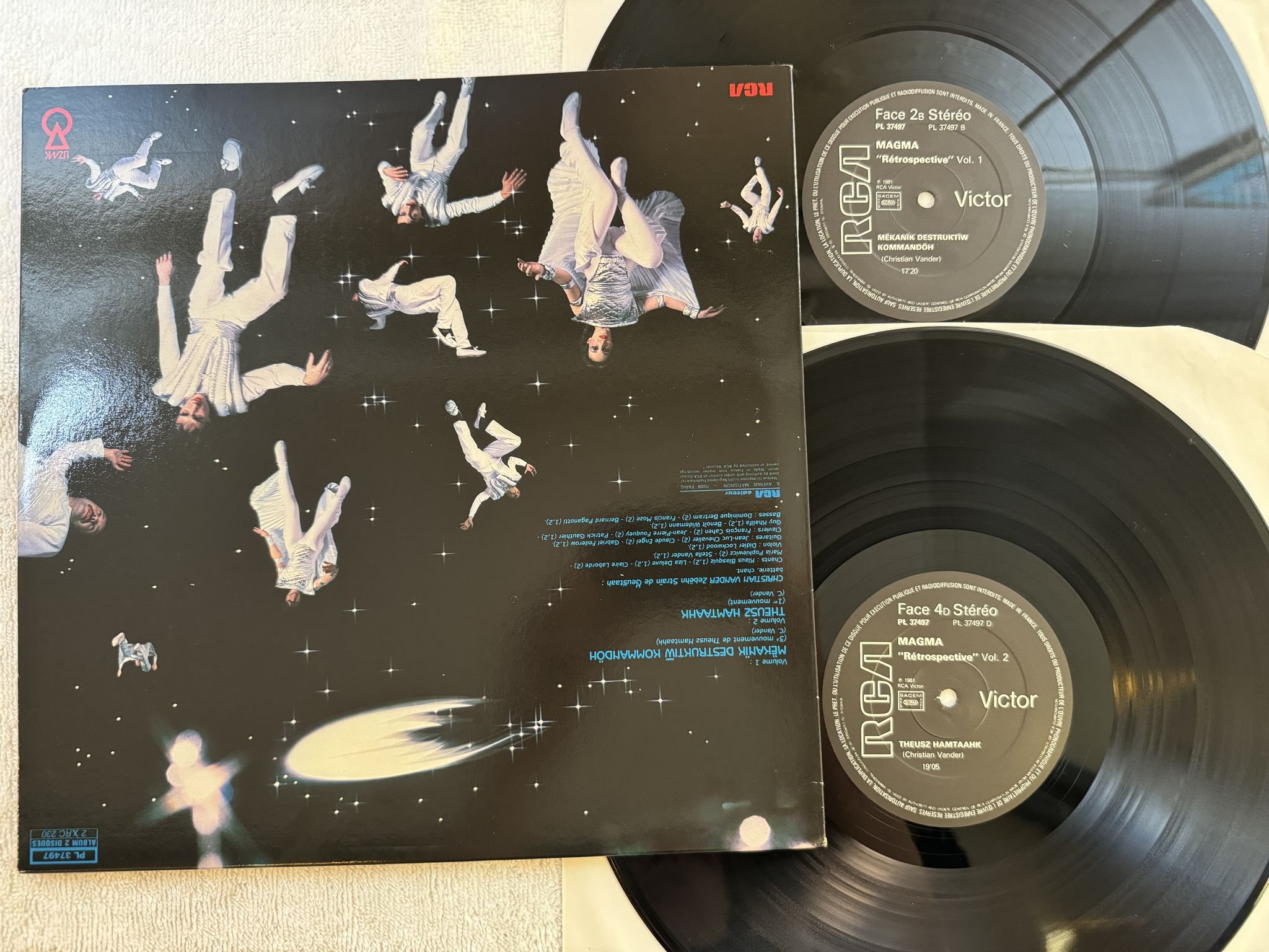 Omslagsbild för skivan MAGMA Rétrospective Vol. 1 & 2 2xLP -81 Fra RCA Victor PL 37497