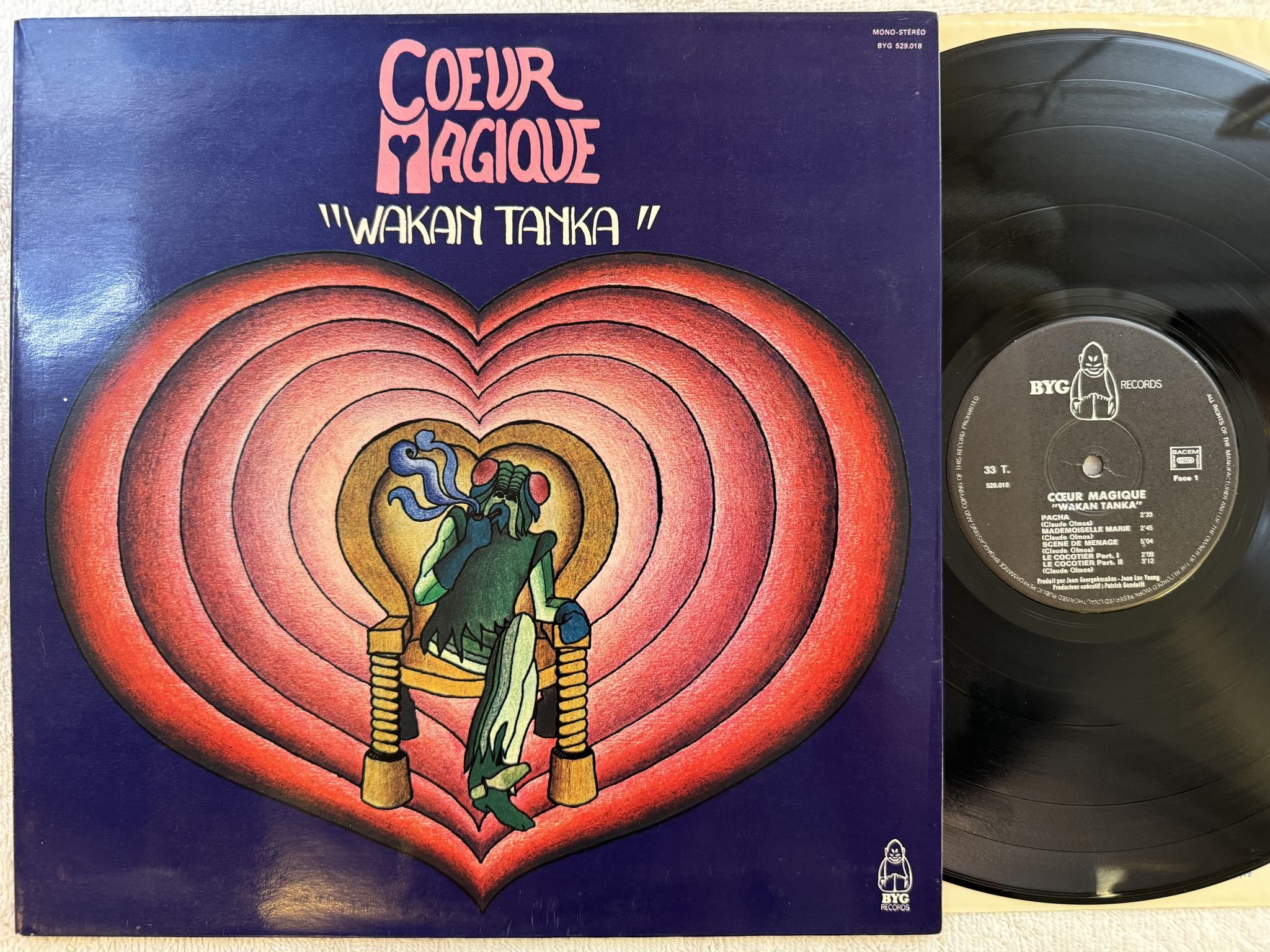 Omslagsbild för skivan COEUR MAGIQUE Wakan Tanka LP -71 Fra BYG 529018