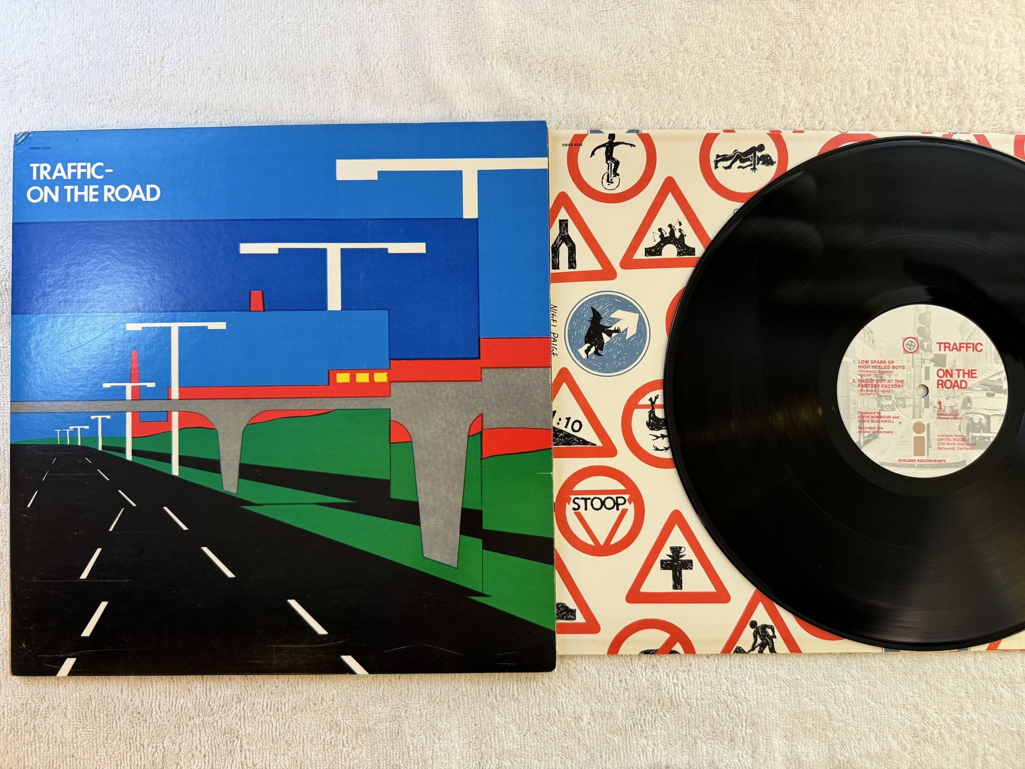 Omslagsbild för skivan TRAFFIC on the road LP ISLAND SMAS 9336