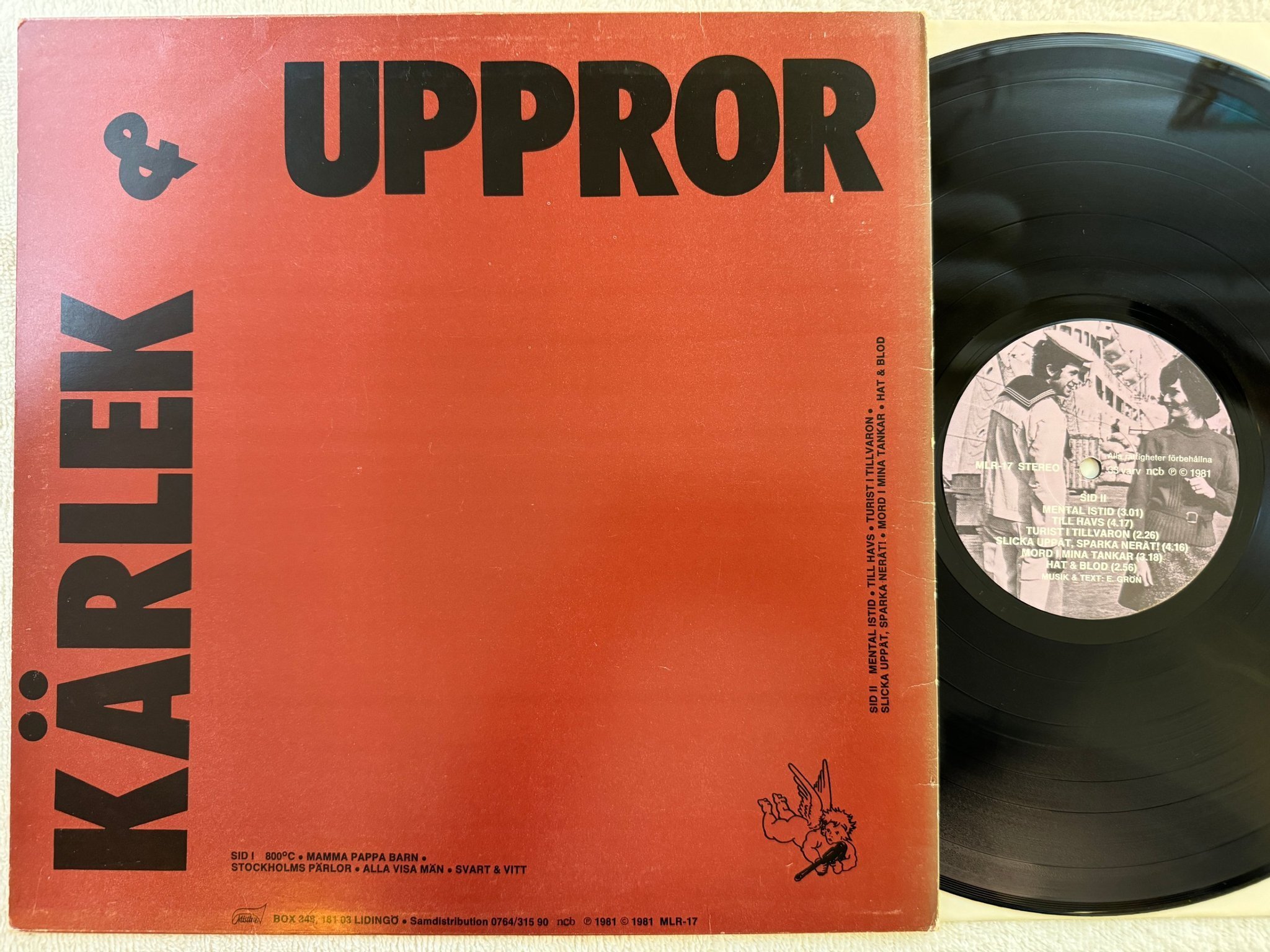 Omslagsbild för skivan EBBA GRÖN Kärlek & Uppror LP -81 Swe MISTLUR MLR-17