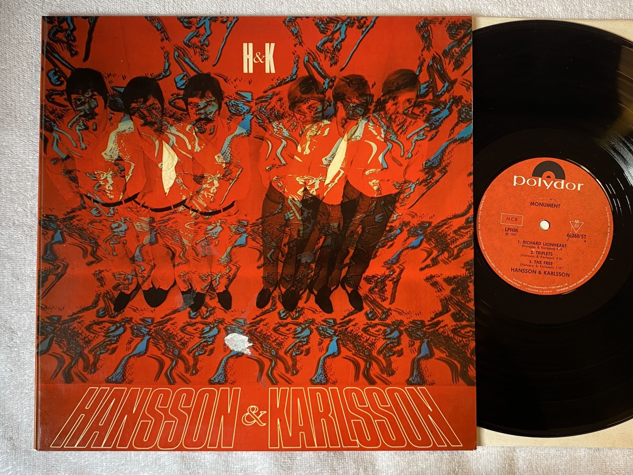 Omslagsbild för skivan HANSSON & KARLSSON monument LP -67 Swe POLYDOR 46260 ST