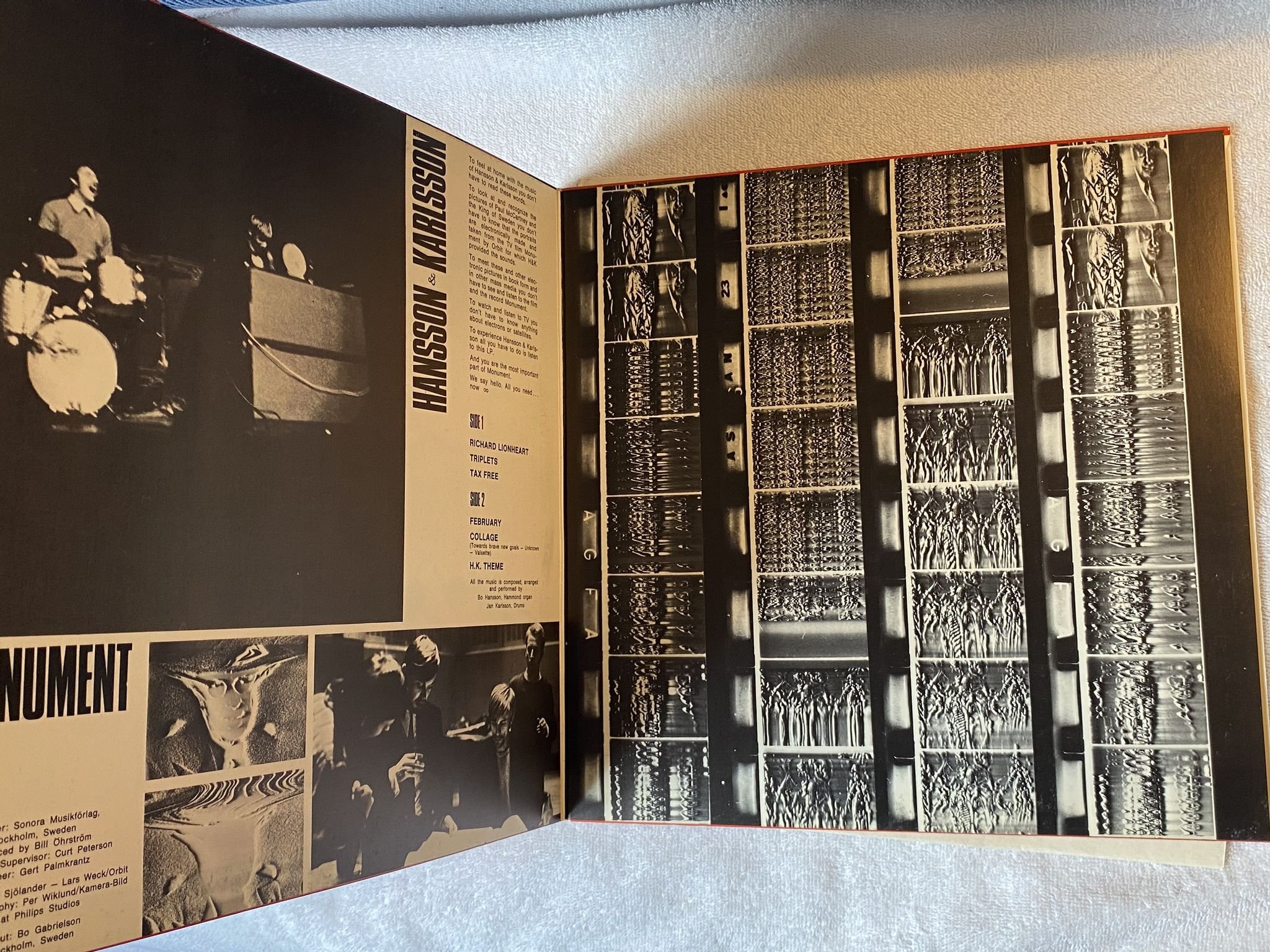 Omslagsbild för skivan HANSSON & KARLSSON monument LP -67 Swe POLYDOR 46260 ST