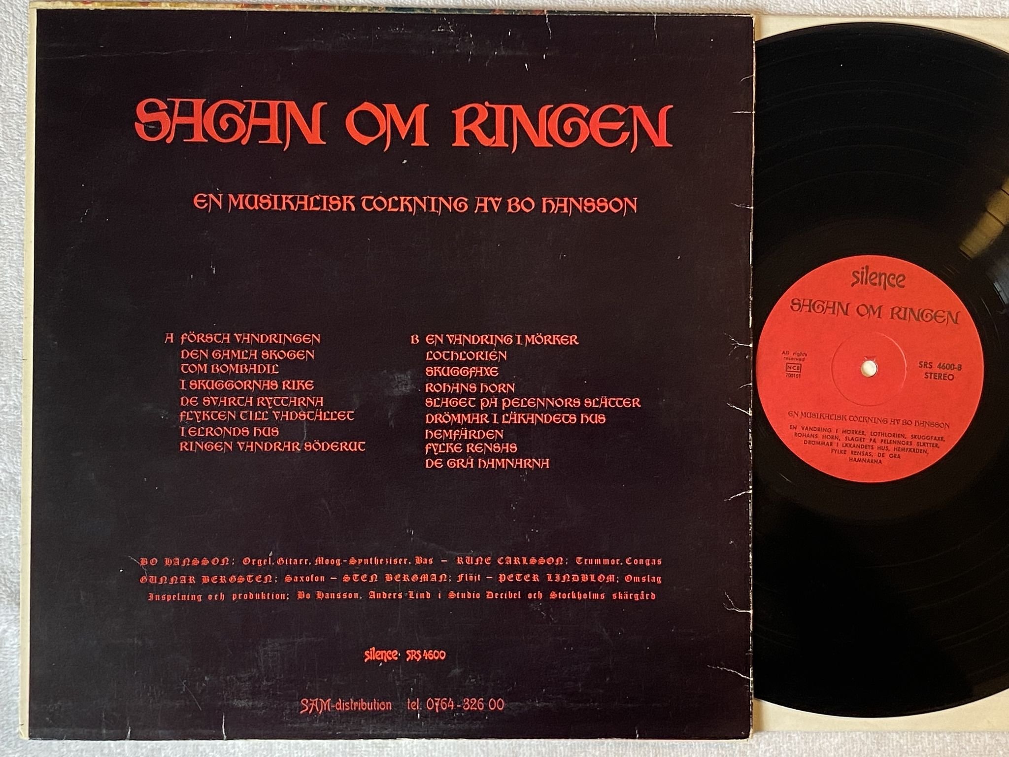 Omslagsbild för skivan BO HANSSON sagan om ringen LP re Swe SILENCE SRS 4600