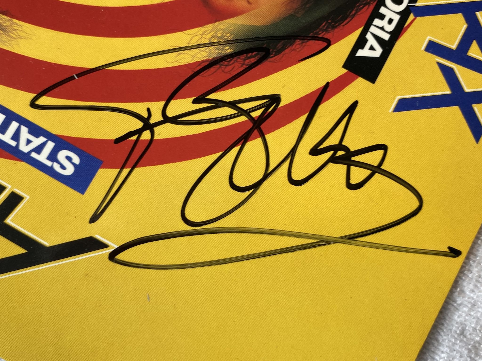 Omslagsbild för skivan ANTHRAX state of Euphoria LP -88 ncb ISLAND ILPS 9916 ** SIGNED BY 4 MEMBERS ***