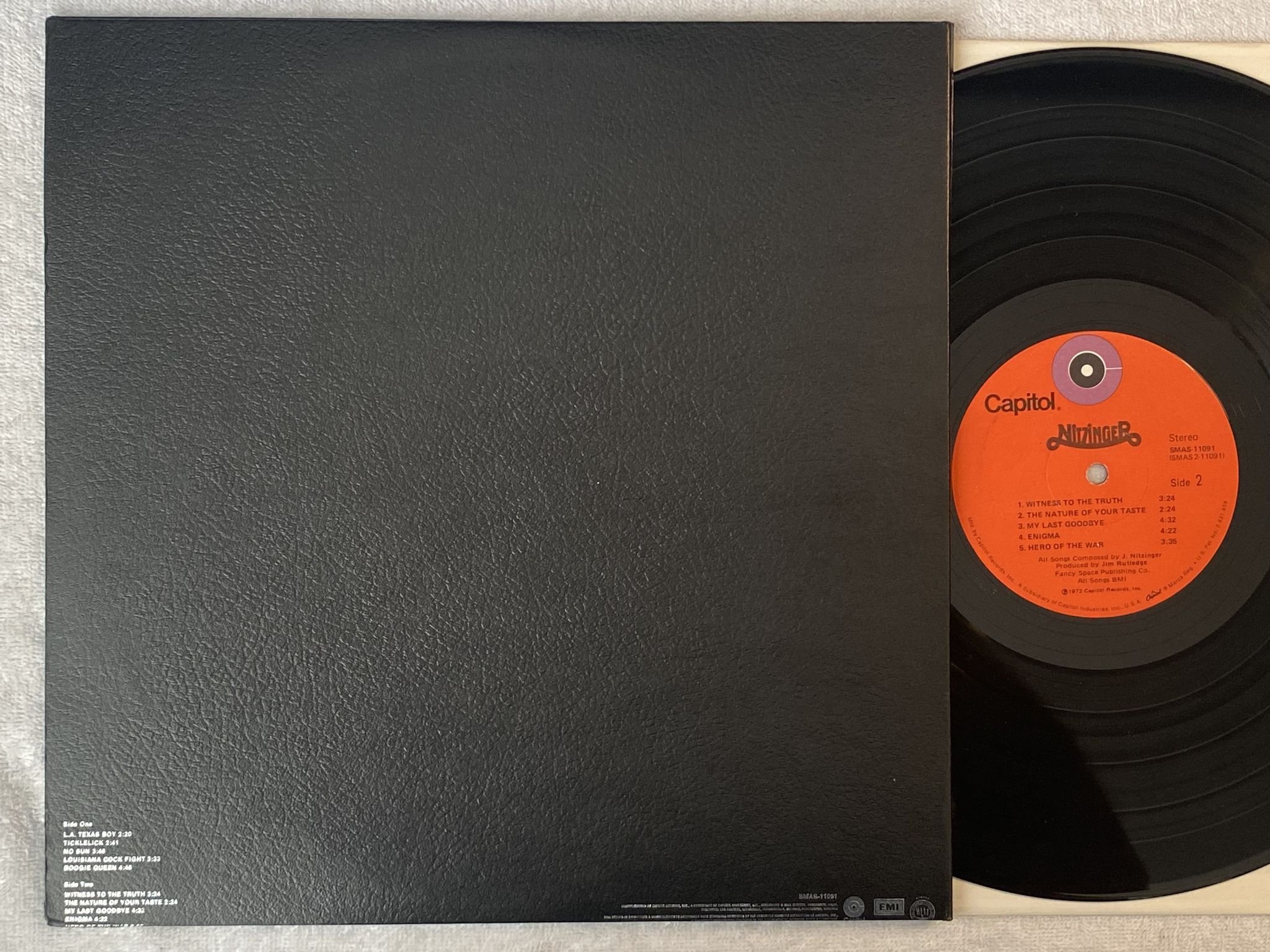 Omslagsbild för skivan NITZINGER s/t LP -72 US CAPITOL SMAS 11091