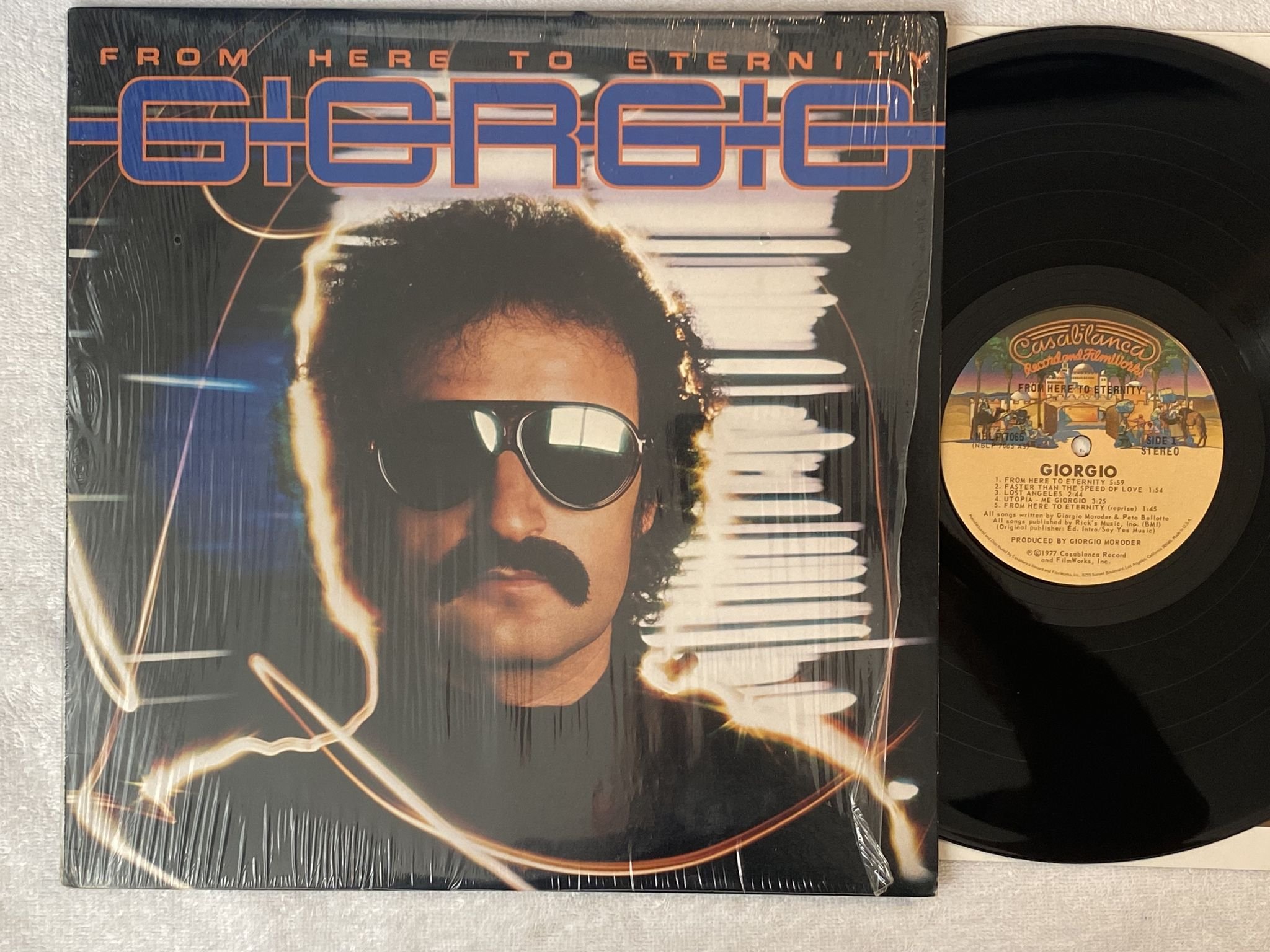 Omslagsbild för skivan GIORGIO from here to eternity LP -77 US CASABLANCA NBLP 7065
