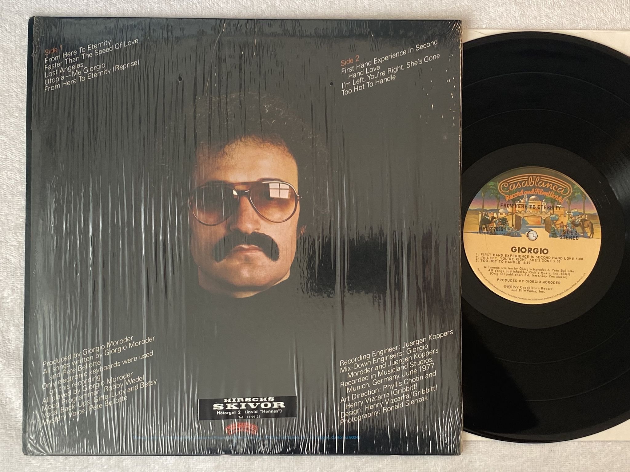 Omslagsbild för skivan GIORGIO from here to eternity LP -77 US CASABLANCA NBLP 7065