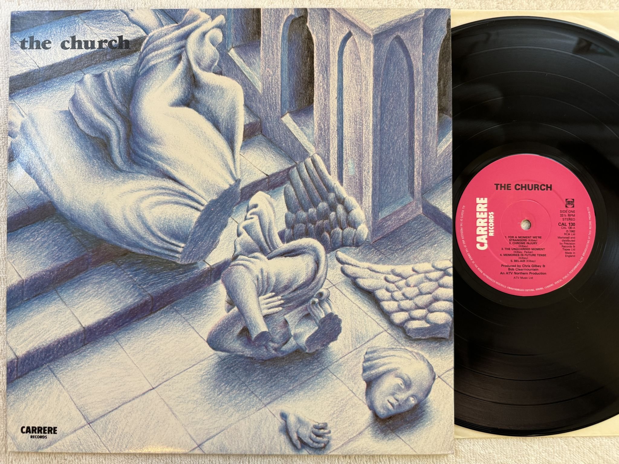 Omslagsbild för skivan THE CHURCH s/t LP -82 UK CARRERE CAL 130