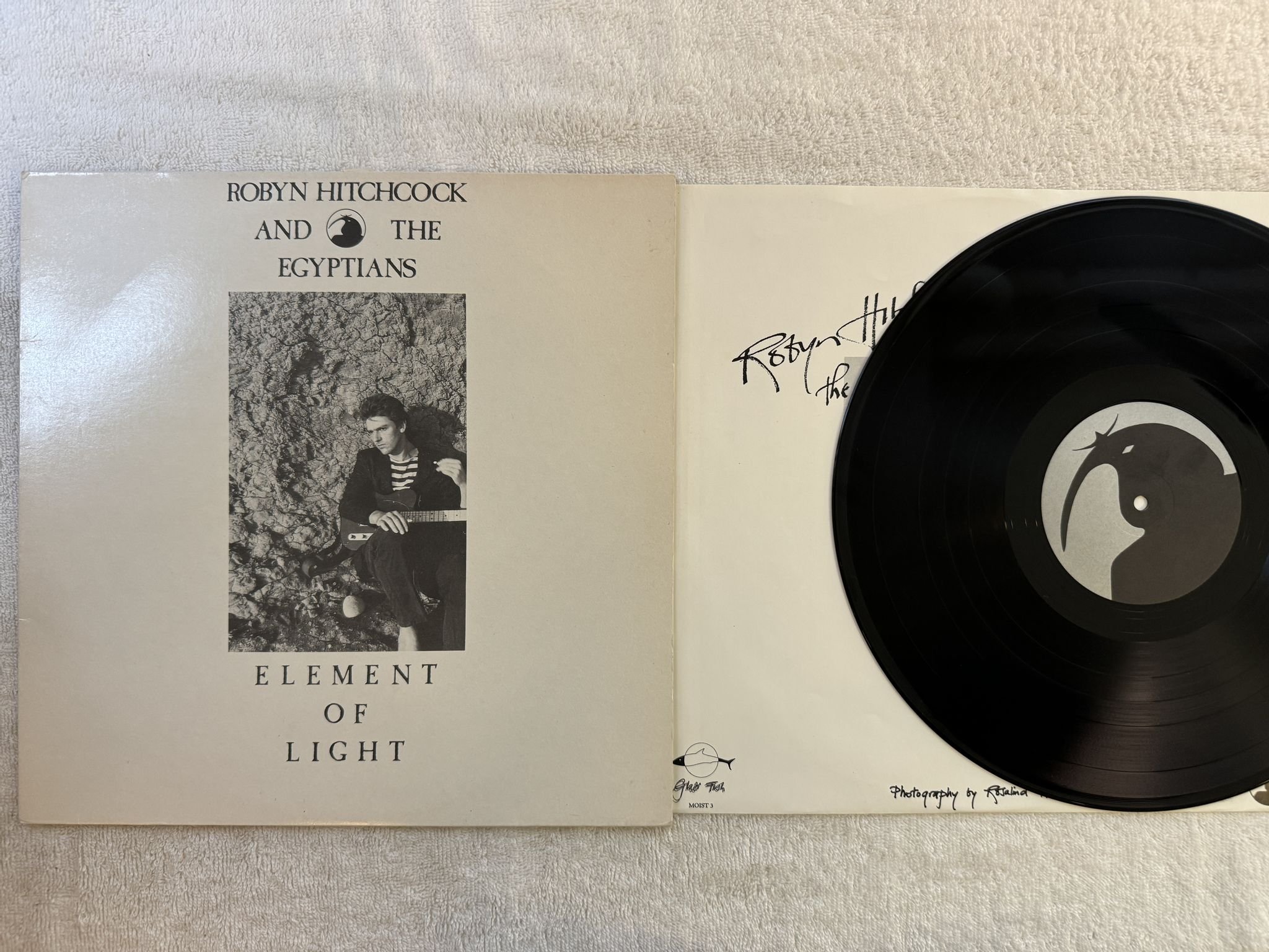 Omslagsbild för skivan ROBYN HITCHCOCK N THE EGYPTIANS Element Of Light LP -86 UK GLASS FISH MOIST 3