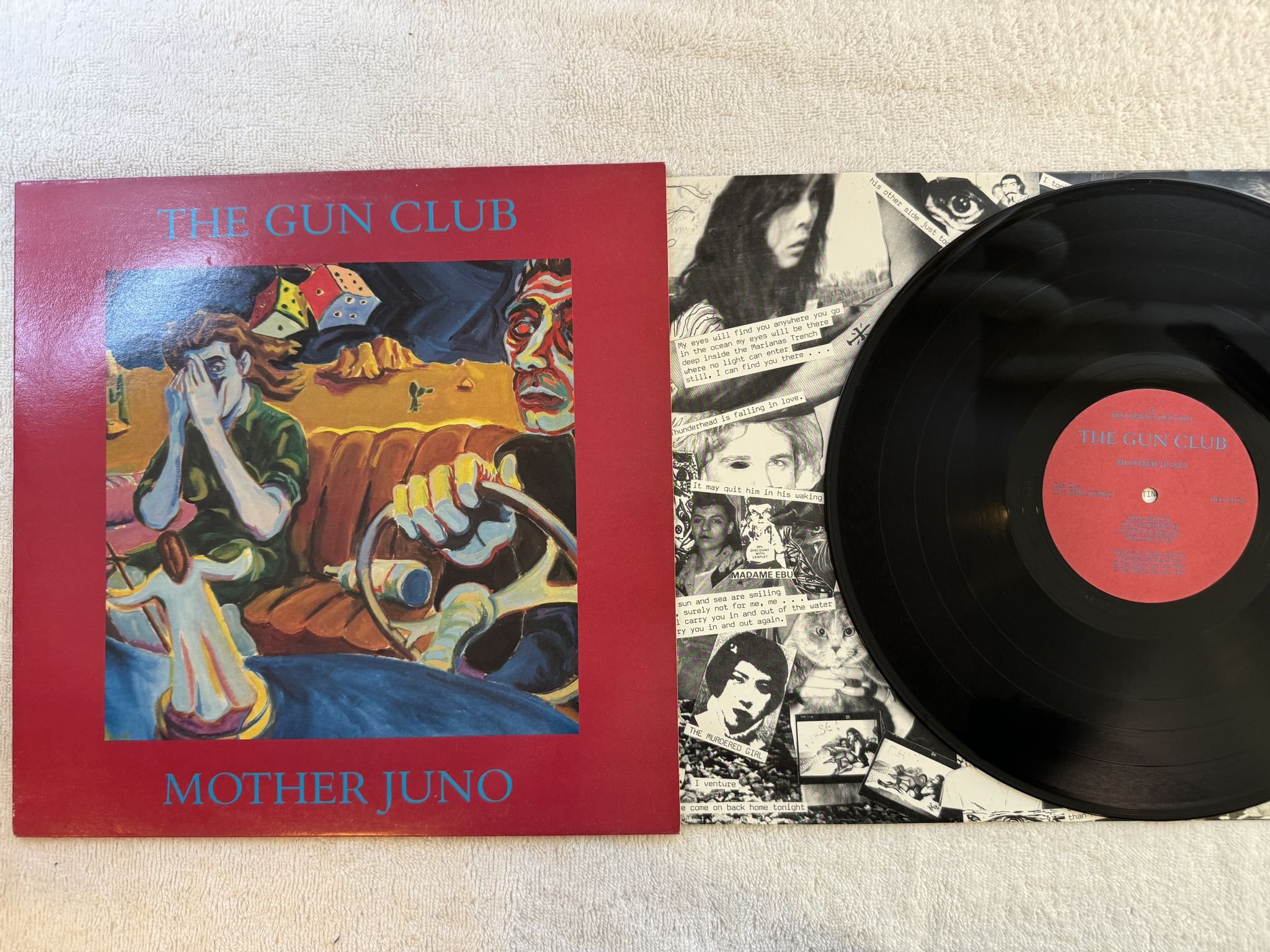 Omslagsbild för skivan THE GUN CLUB Mother Juno LP -87 RED RHINO RED LP 84