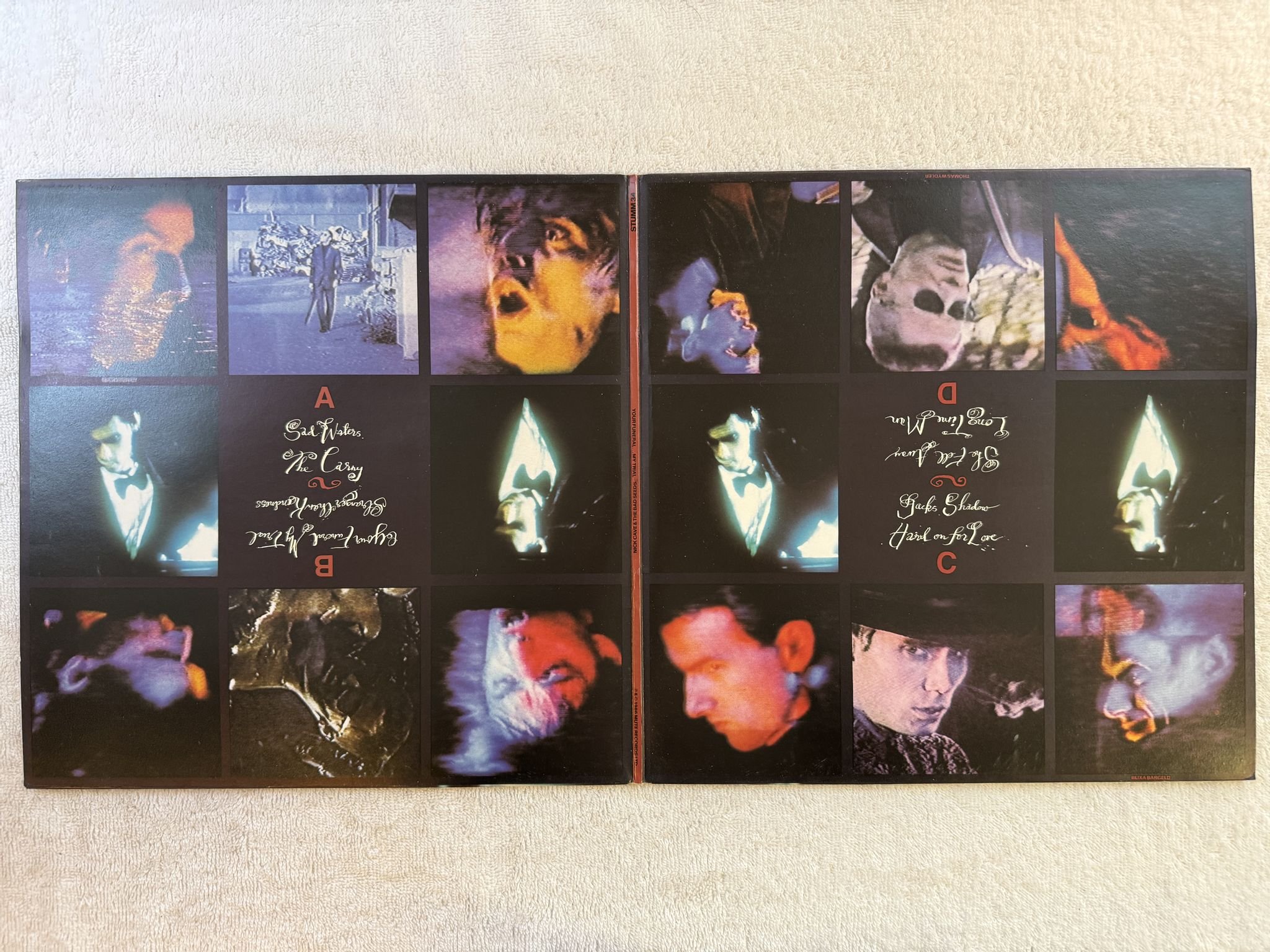 Omslagsbild för skivan NICK CAVE & THE BAD SEEDS Your Funeral ... My Trial 2xLP -86 MUTE STUMM 34