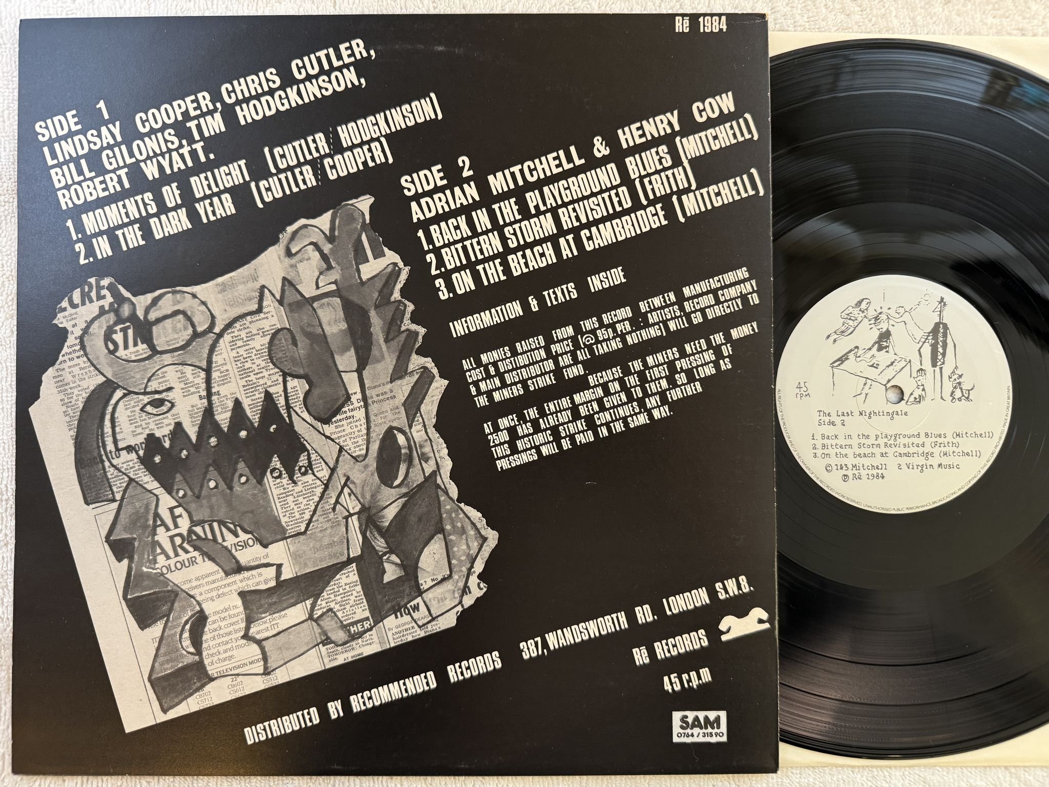 Omslagsbild för skivan V/A The Last Nightingale 12"EP -84 UK RE RECORDS Re 1984