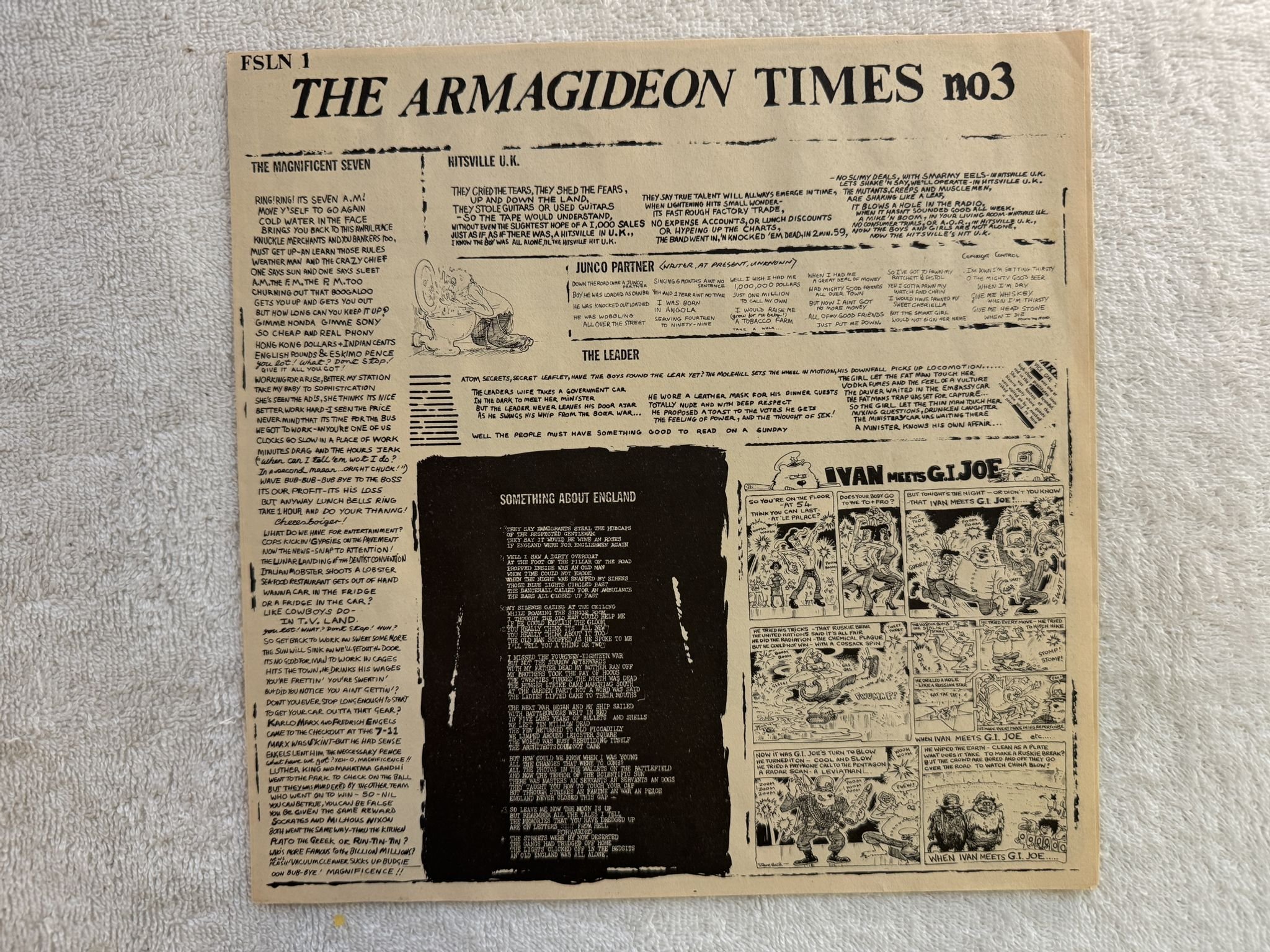 Omslagsbild för skivan THE CLASH sandinista! 3xLP -80 UK CBS FSLN-1