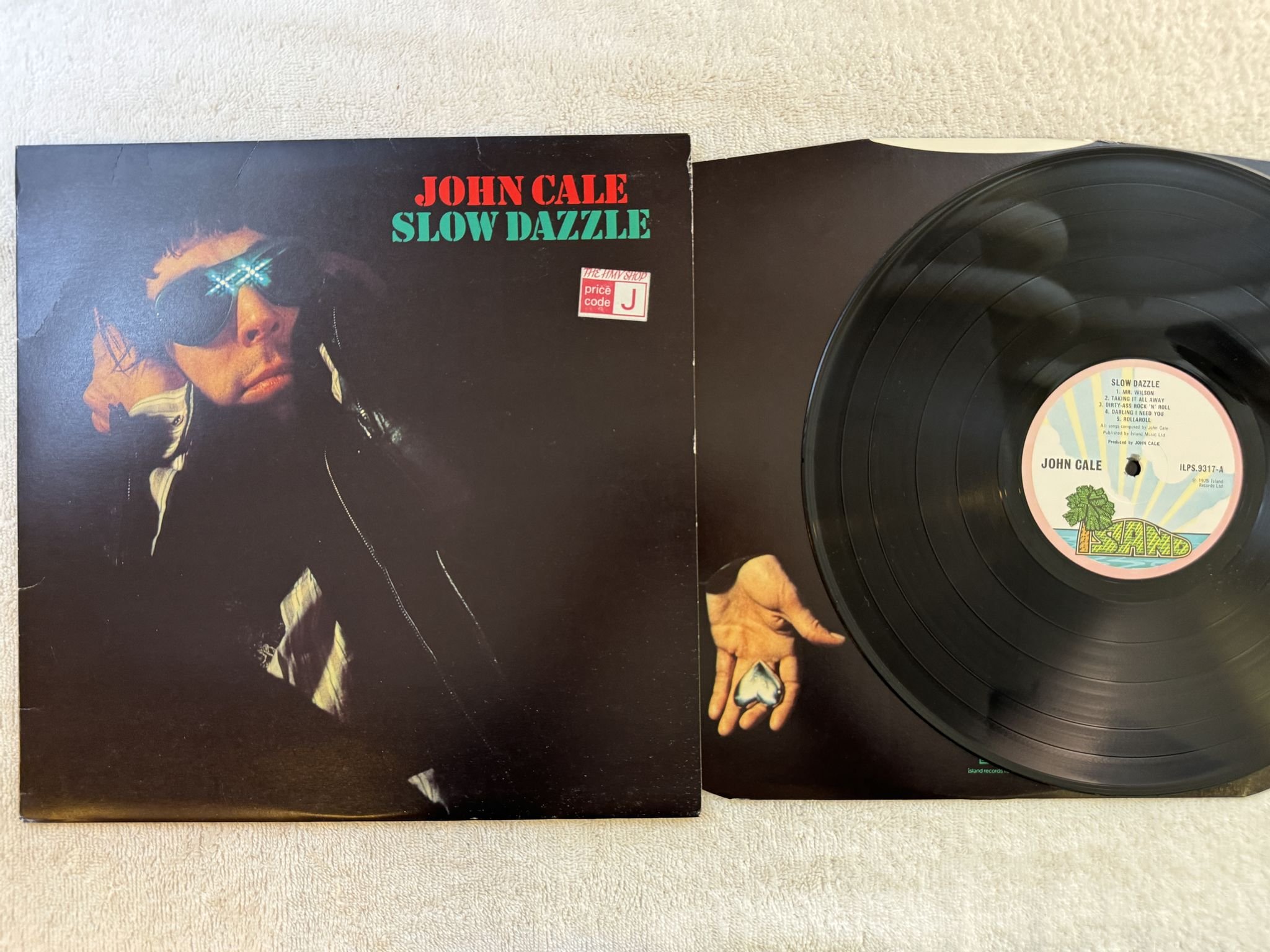 Omslagsbild för skivan JOHN CALE slow dazzle LP -75 UK ISLAND ILPS 9317