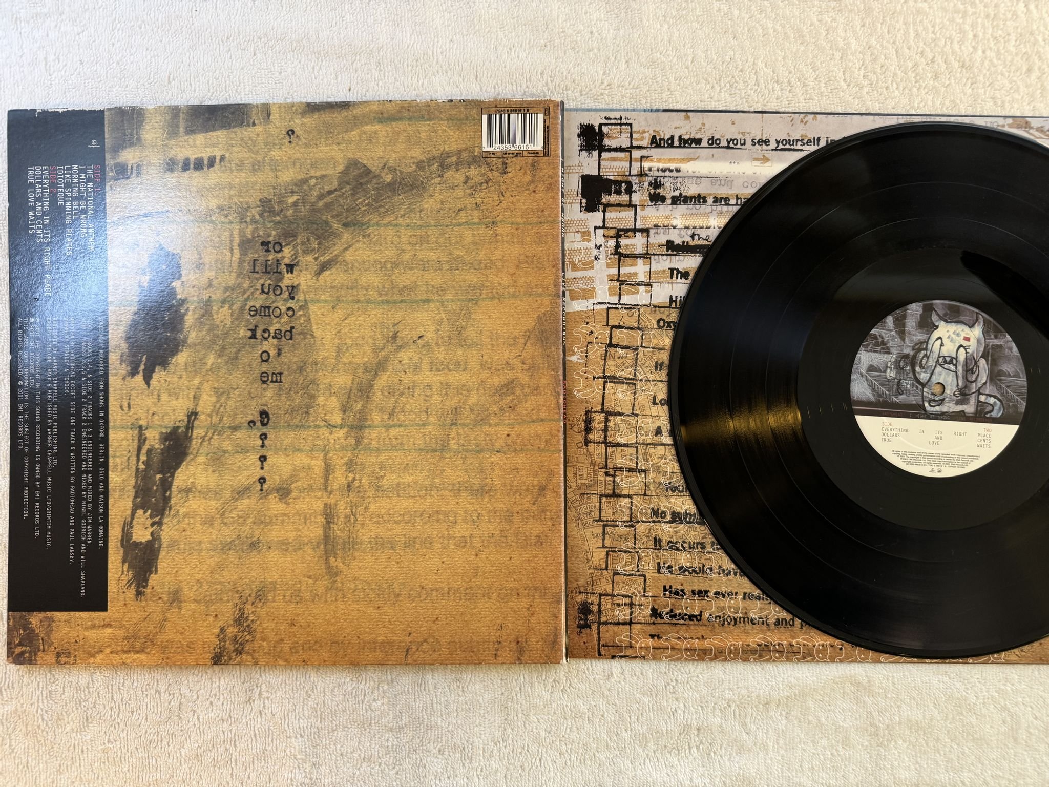 Omslagsbild för skivan THE RADIOHEAD I Might Be Wrong 12"EP PARLOPHONE 12FHEIT 4510