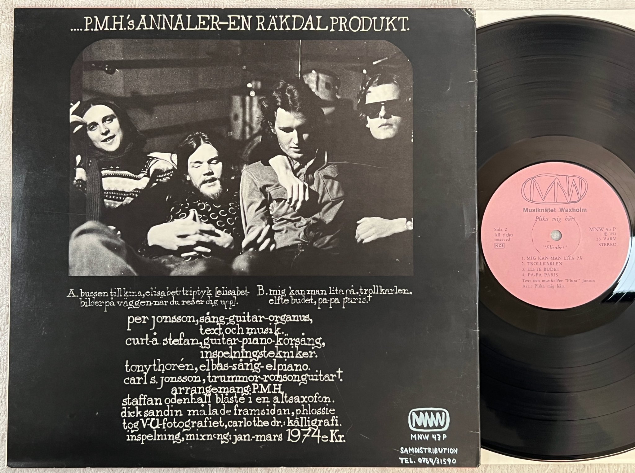 Omslagsbild för skivan PISKA MIG HÅRT Elisabet LP -74 MNW 43P *** Rare prog ***