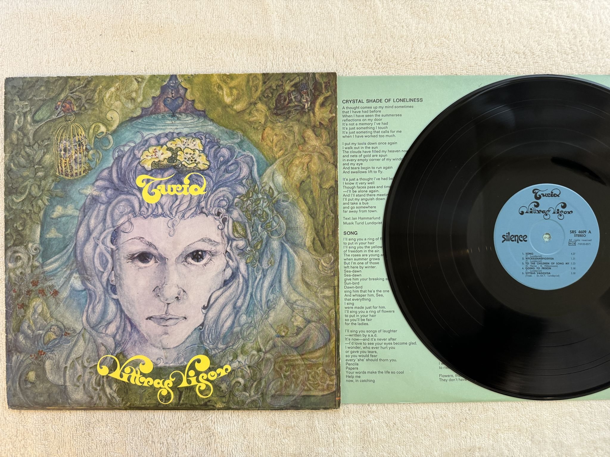 Omslagsbild för skivan TURID vittras visor LP Swe SILENCE SRS 4609