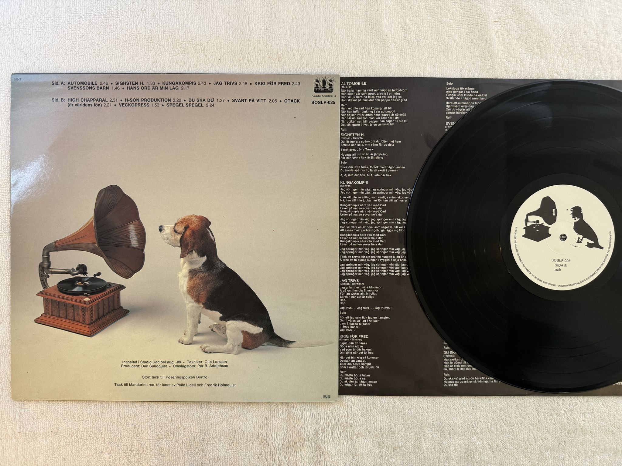 Omslagsbild för skivan BITCH BOYS H:son Produktion LP -80 Swe MARILLA RMLP 134