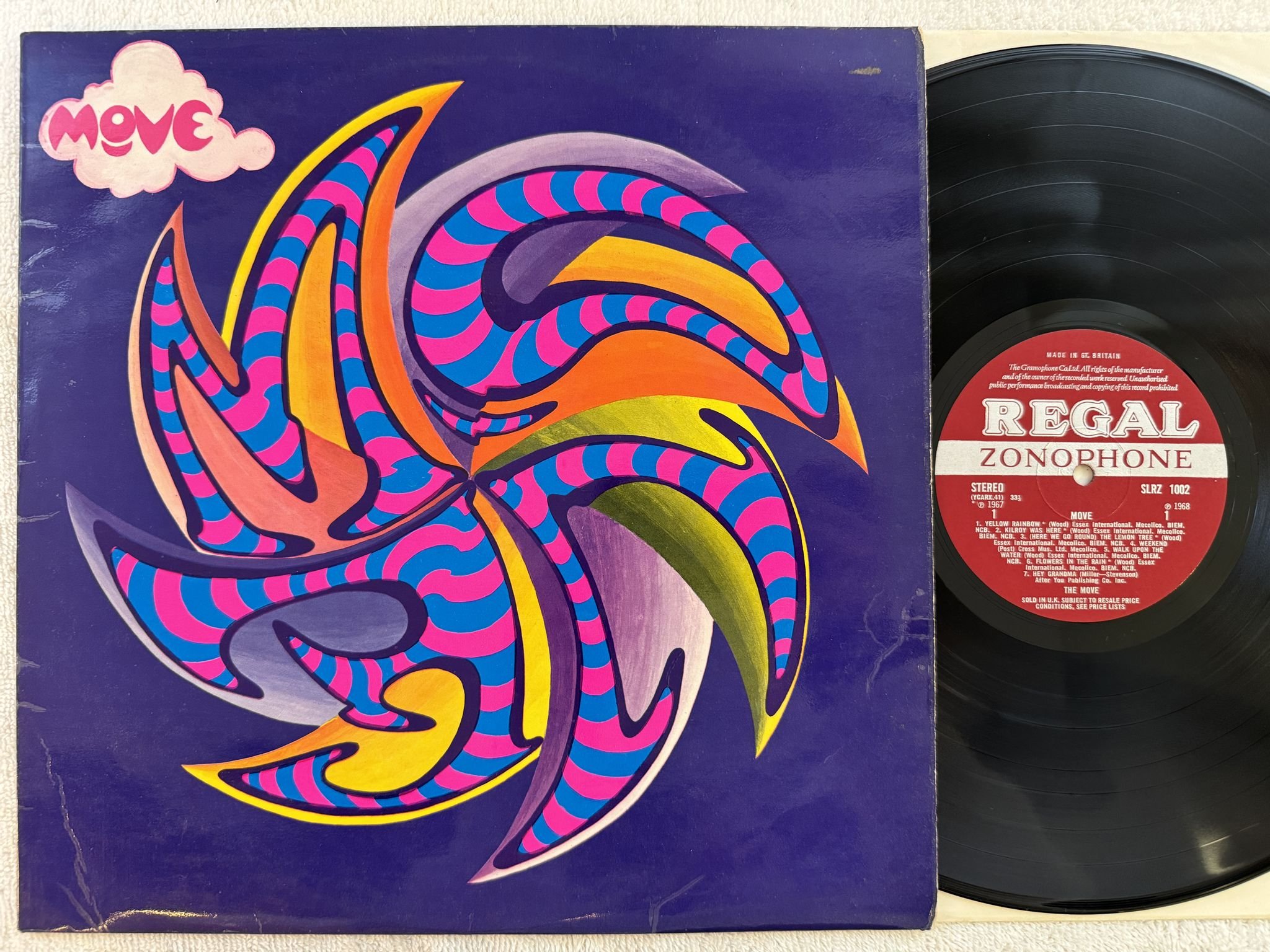 Omslagsbild för skivan THE MOVE move LP -68 UK REGAL ZONOPHONE SLRZ 1002 *** psych ***