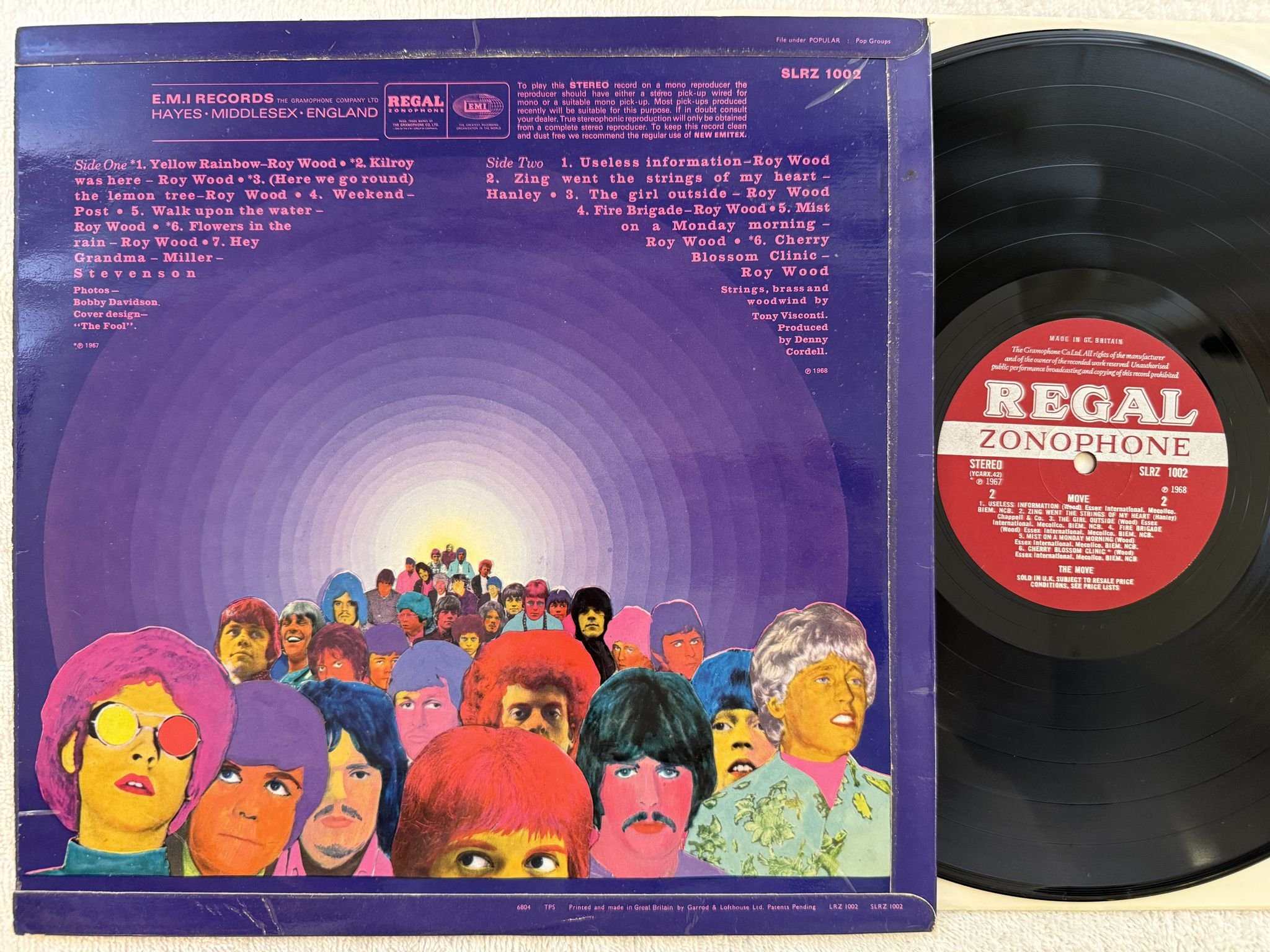 Omslagsbild för skivan THE MOVE move LP -68 UK REGAL ZONOPHONE SLRZ 1002 *** psych ***