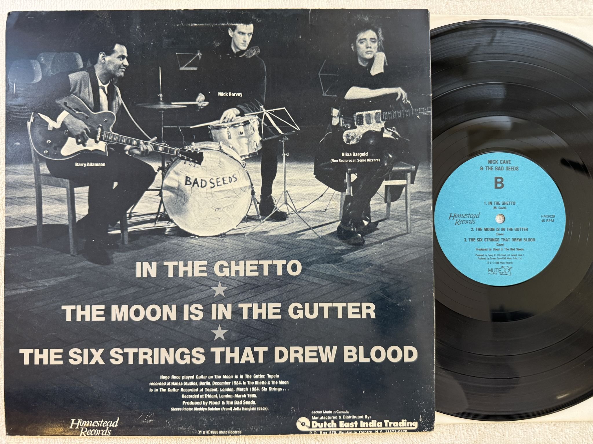 Omslagsbild för skivan NICK CAVE & THE BAD SEEDS tupelo 12" -85 US HOMESTEAD HMS029