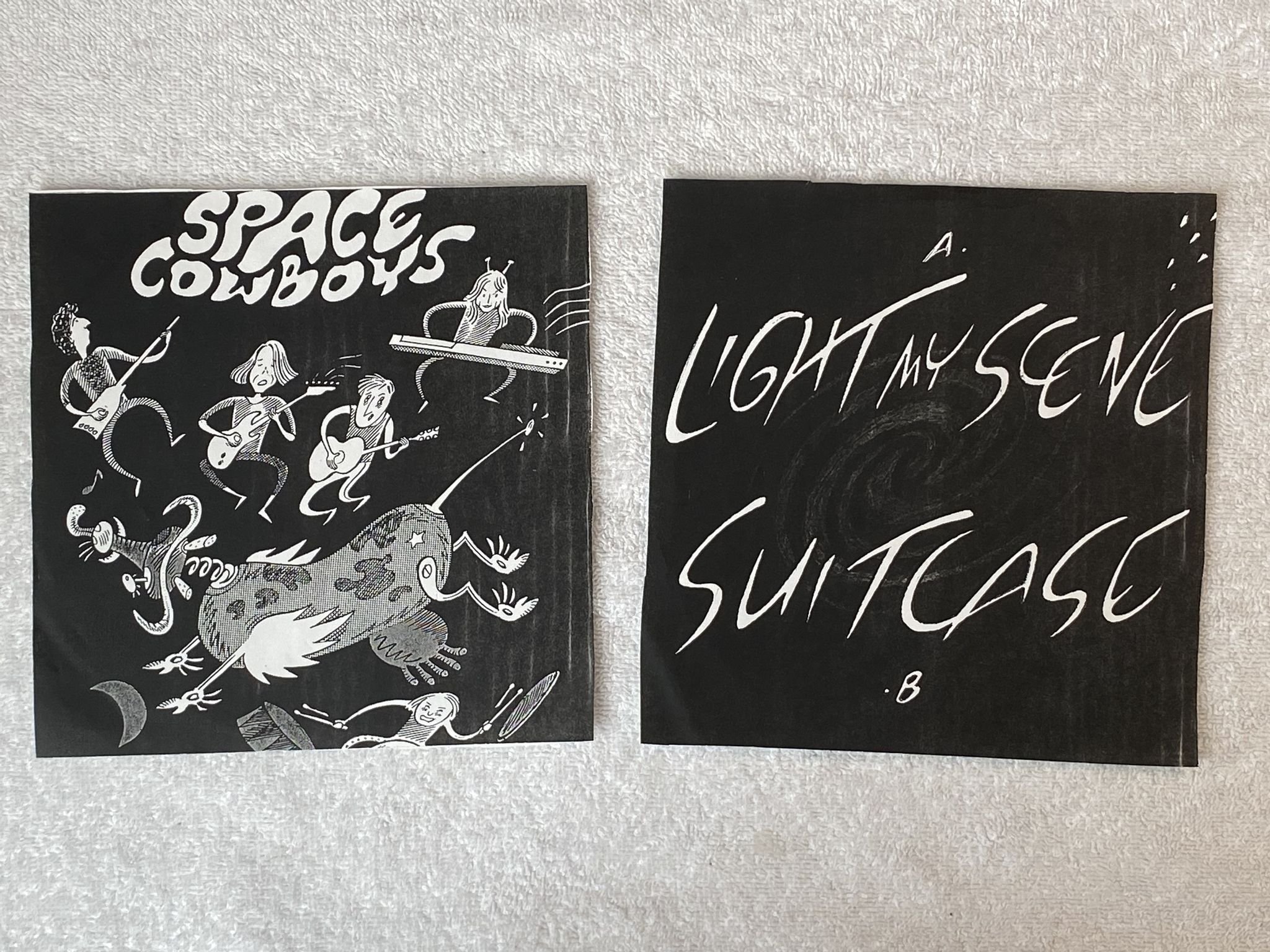 Omslagsbild för skivan SPACE COWBOYS light my scene / suitcase 7"