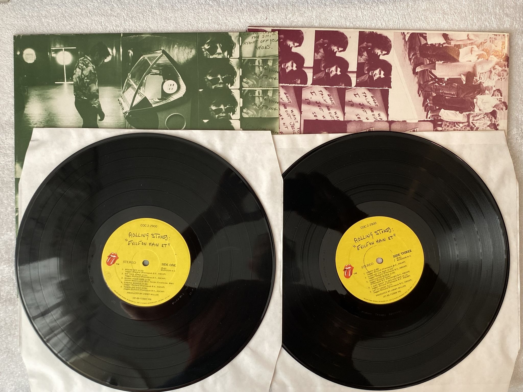 Omslagsbild för skivan THE ROLLING STONES exile on main st 2xLP -72 US ROLLING STONES COC 2-2900