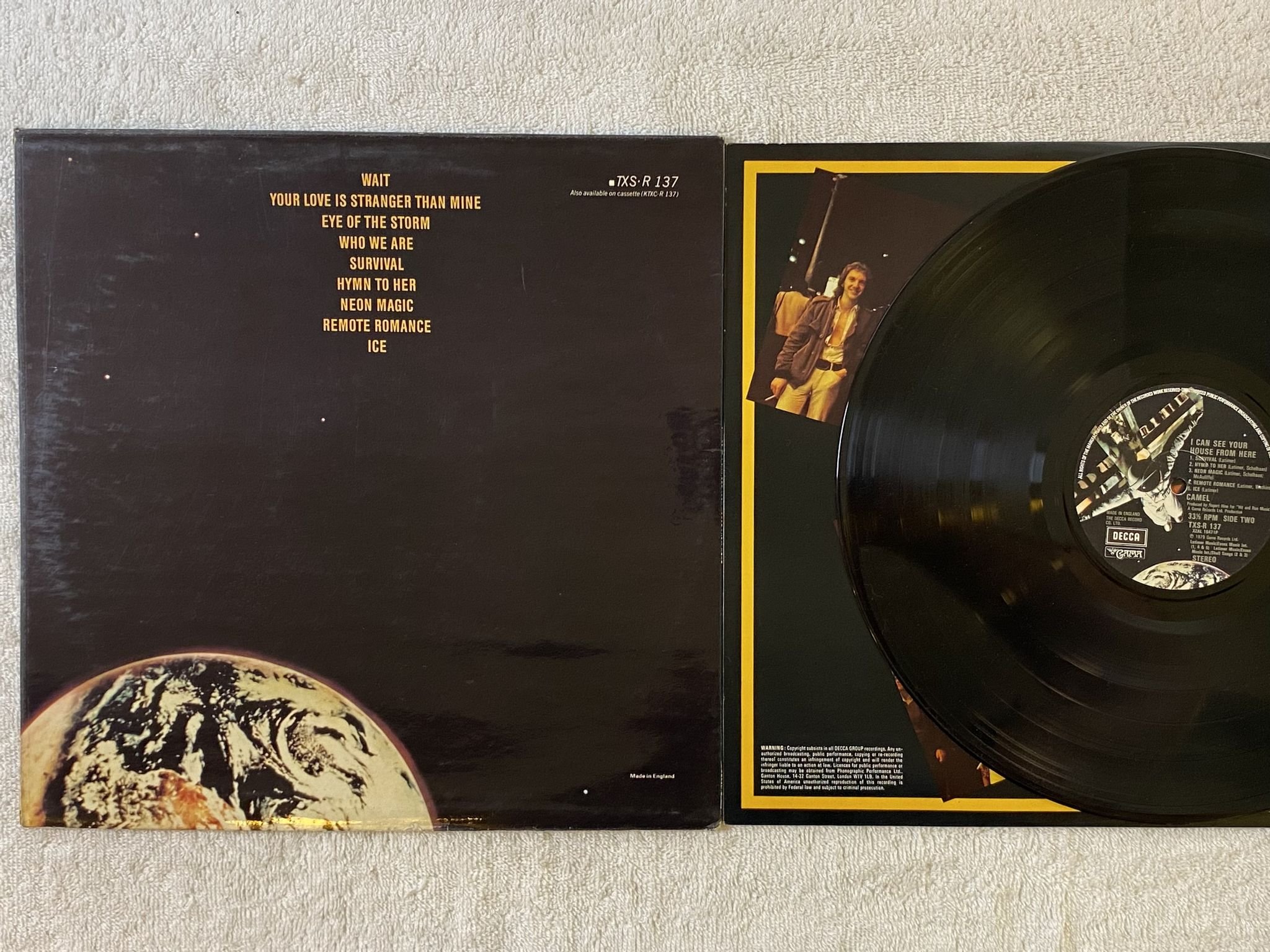 Omslagsbild för skivan CAMEL I can see your house from here LP -79 UK DECCA TXS-R 137