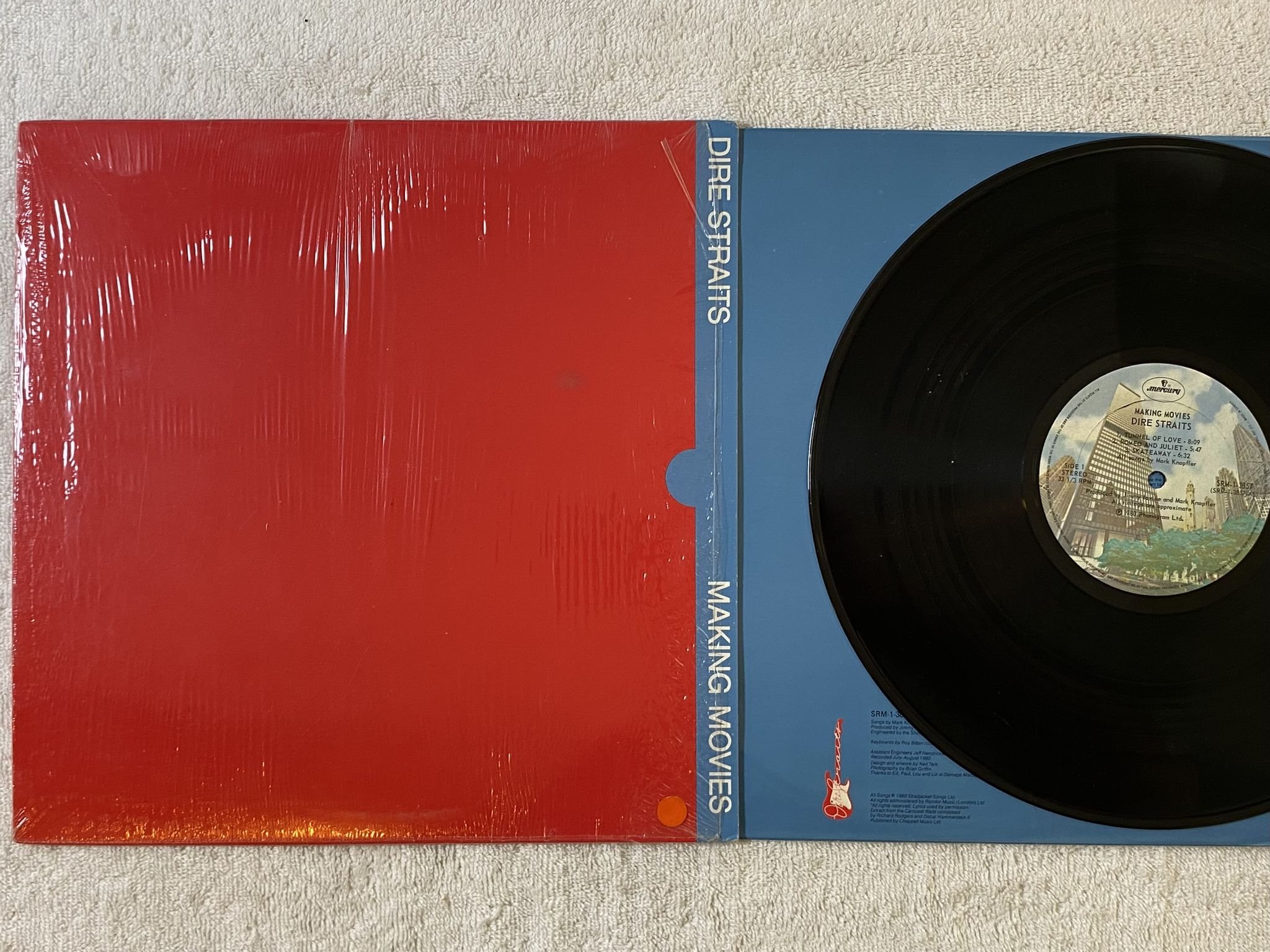 Omslagsbild för skivan DIRE STRAITS making movies LP -80 Can MERCURY SRM-1-3857