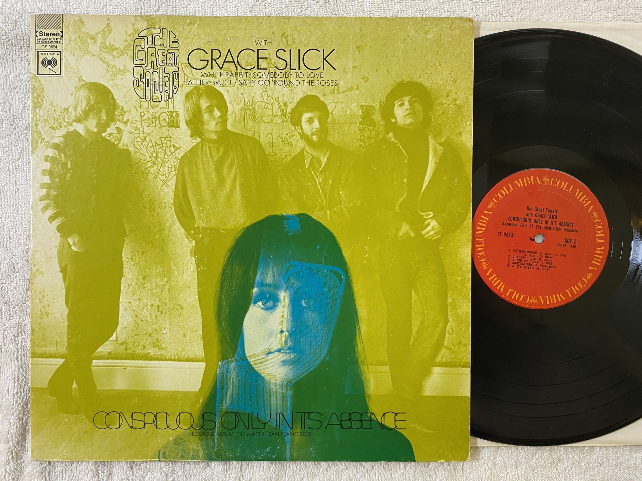 Omslagsbild för skivan THE GREAT SOCIETY & GRACE SLICK conspicious only... LP -68 US COLUMBIA CS 9624