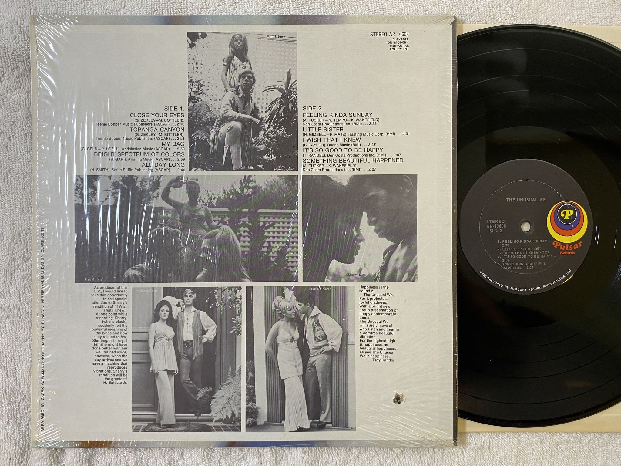 Omslagsbild för skivan THE UNUSUAL WE s/t LP -69 US PULSAR AR-10608