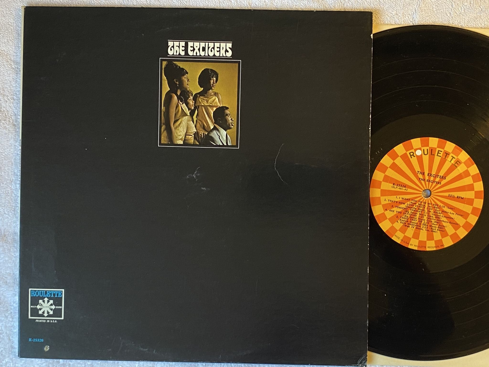 Omslagsbild för skivan THE EXCITERS s/t LP -66 US ROULETTE R-25326