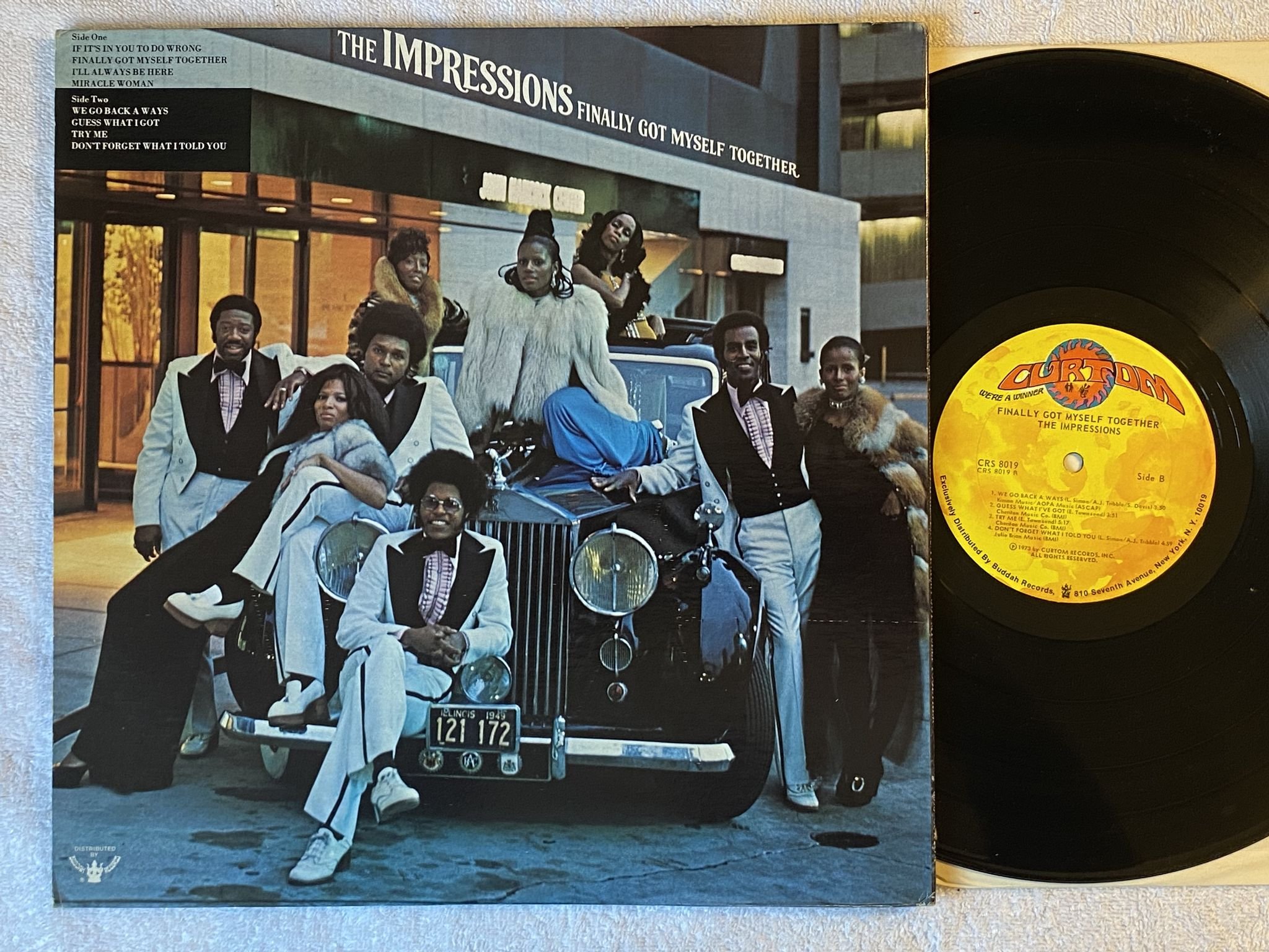 Omslagsbild för skivan THE IMPRESSIONS Finally Got Myself Together LP -73 US CRS 8019 * Soul Classic *
