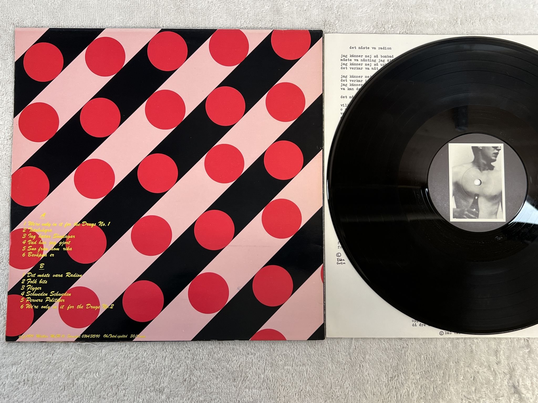 Omslagsbild för skivan EBBA GRÖN we're only in it for the drugs! LP -79 MISTLUR MLR-10