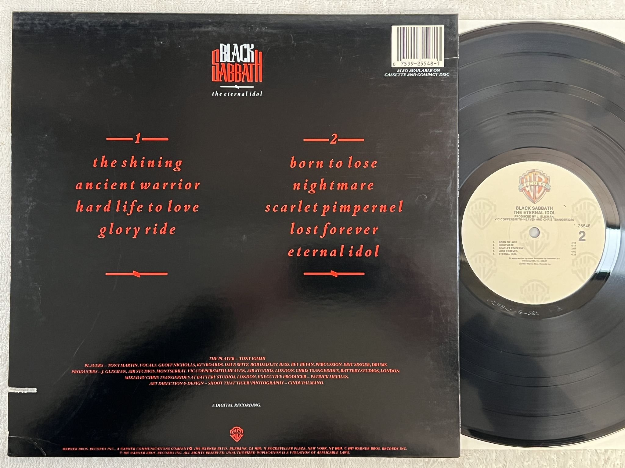 Omslagsbild för skivan BLACK SABBATH the eternal idol LP -87 US WARNER BROS 1-25548