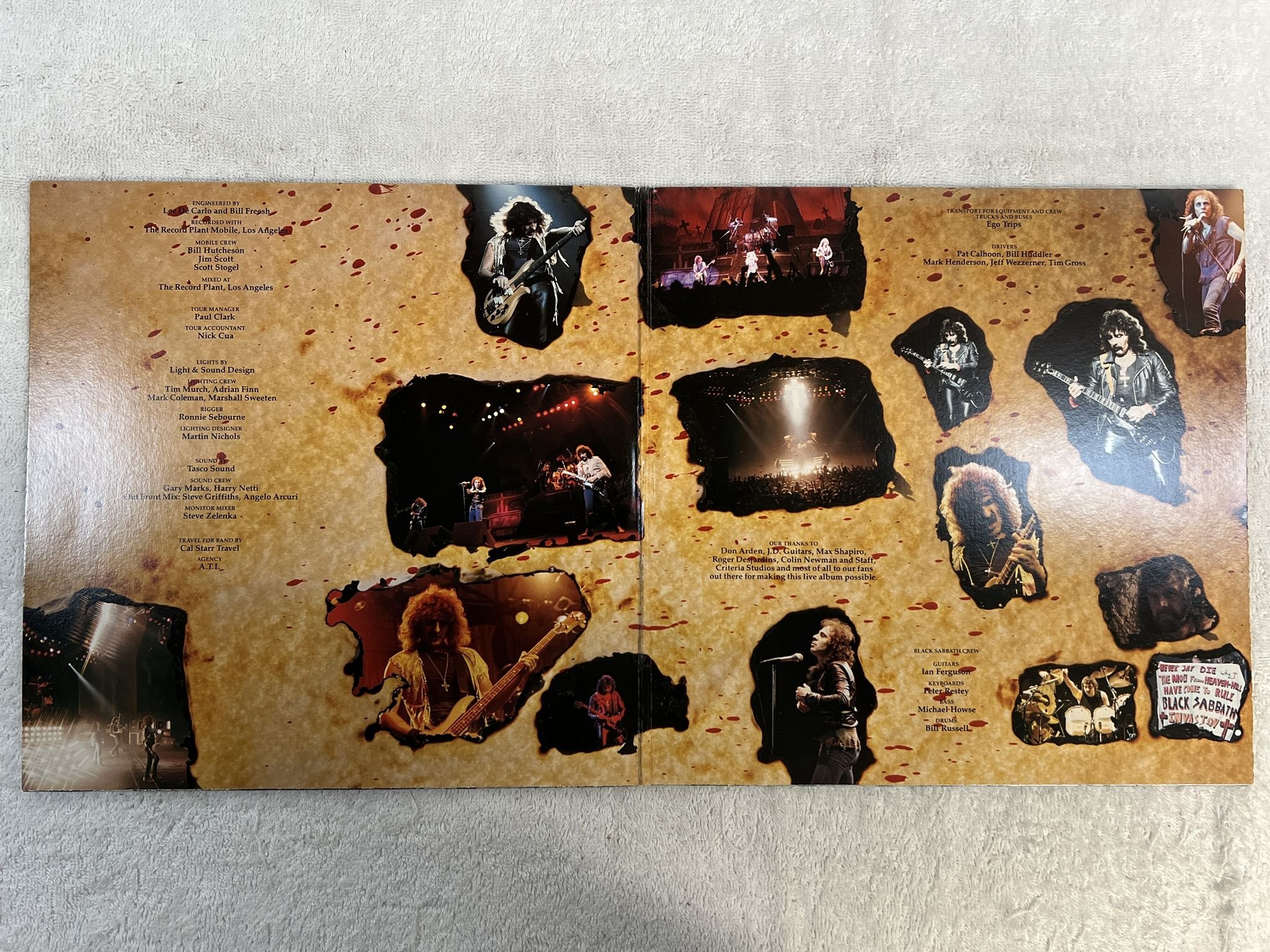 Omslagsbild för skivan BLACK SABBATH live evil 2xLP -82 Can WARNER BROS 92 37421 Q