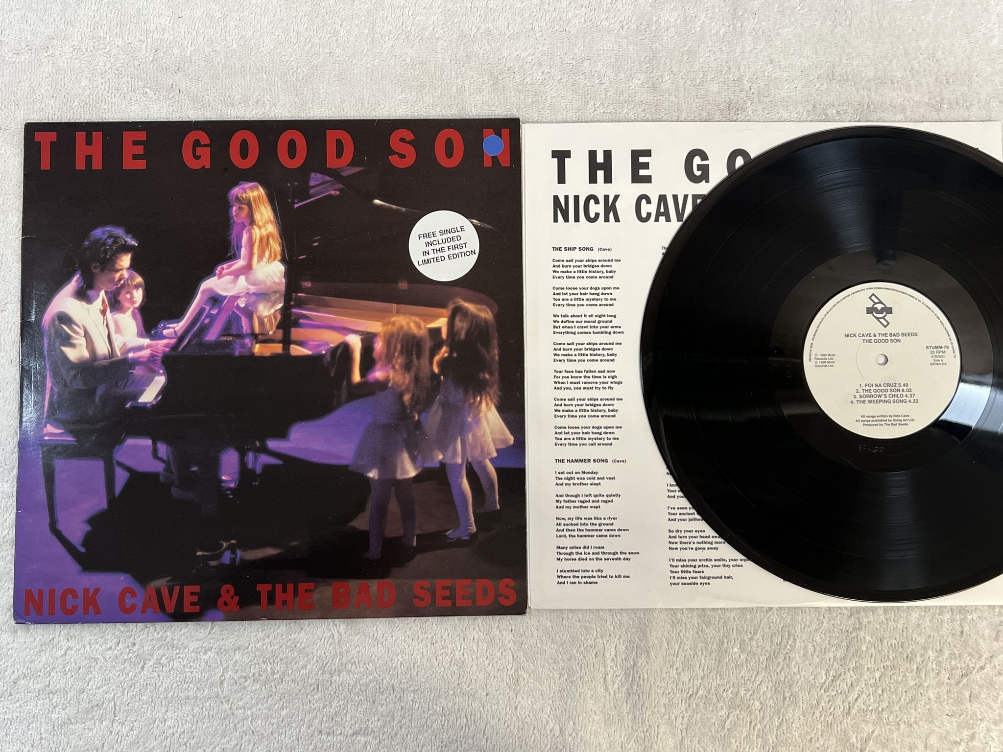 Omslagsbild för skivan NICK CAVE & THE BAD SEEDS the good son LP -90 ncb MUTE stumm-76