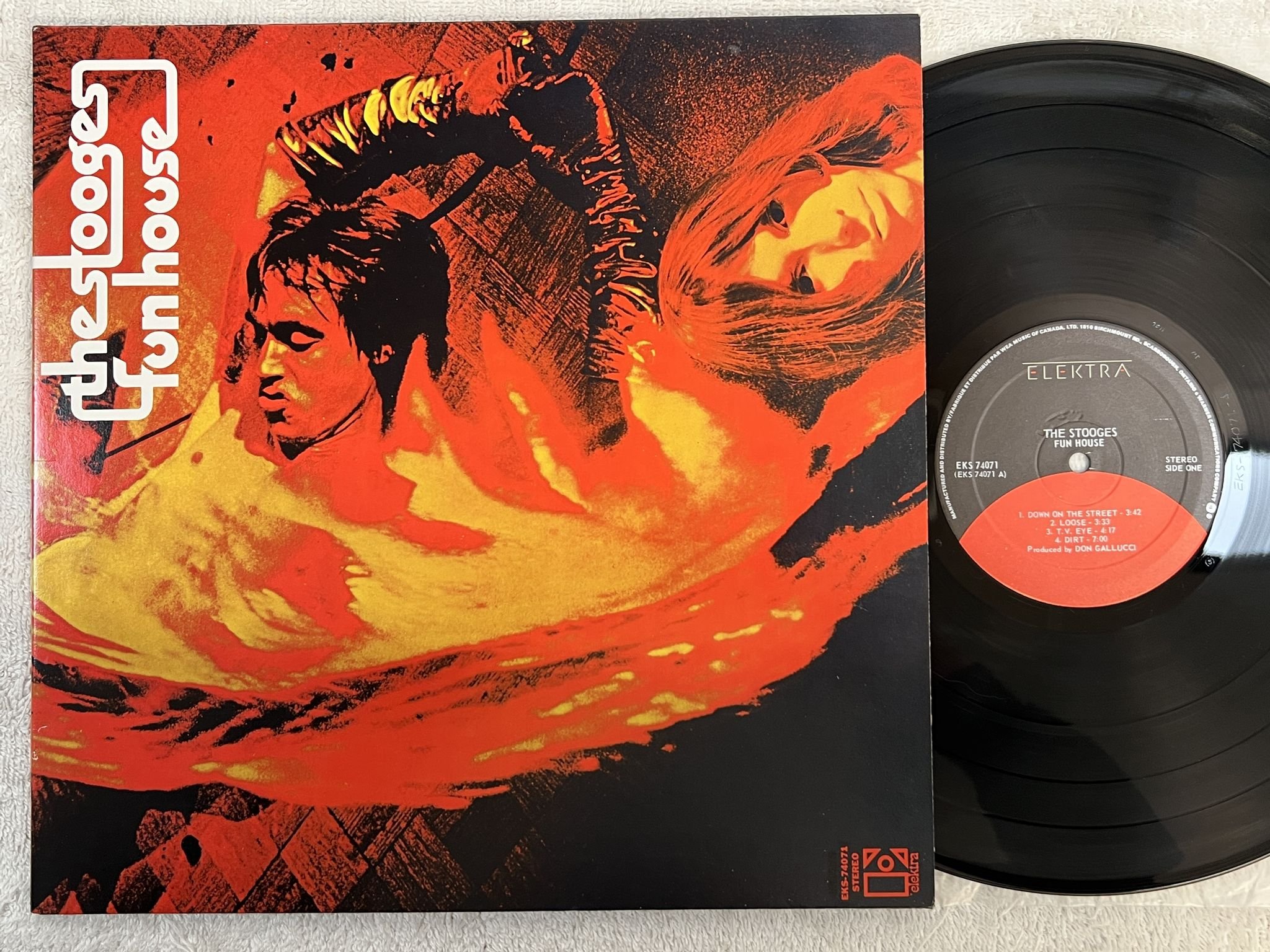 Omslagsbild för skivan THE STOOGES fun house LP re Can ELEKTRA EKS 74071