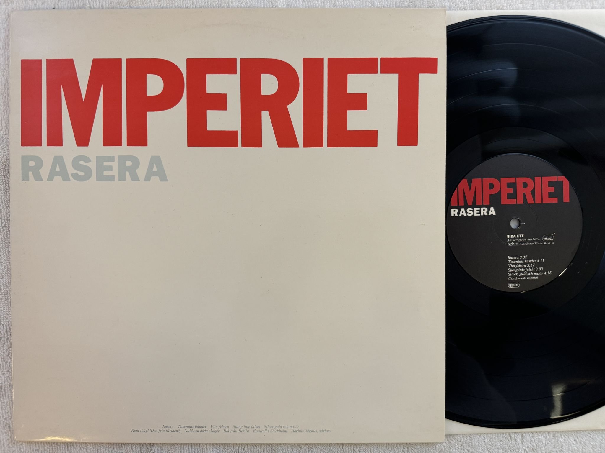 Omslagsbild för skivan IMPERIET rasera LP -83 MISTLUR MLR 35