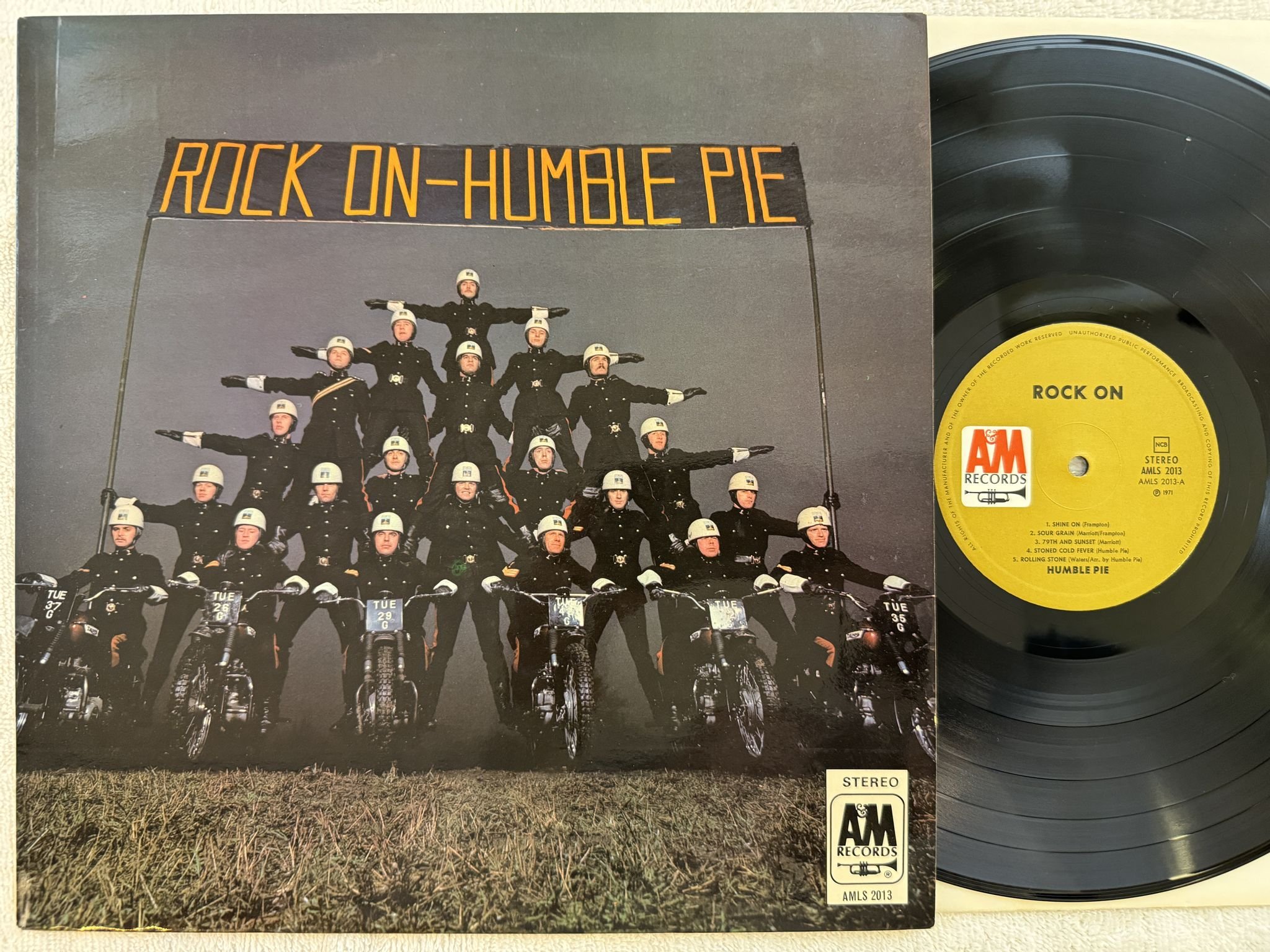 Omslagsbild för skivan HUMBLE PIE rock on LP -71 ncb A&M AMLS 2013