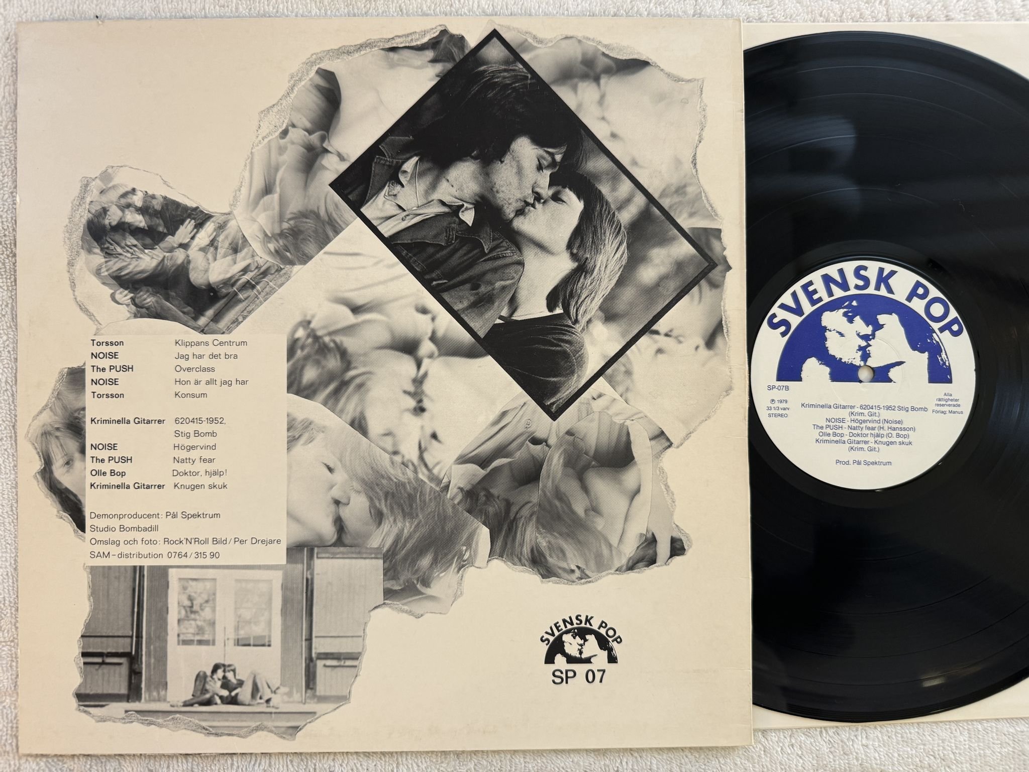 Omslagsbild för skivan V/A Svensk Pop LP -79 Swe SVENSKA POP FABRIKEN SP 07