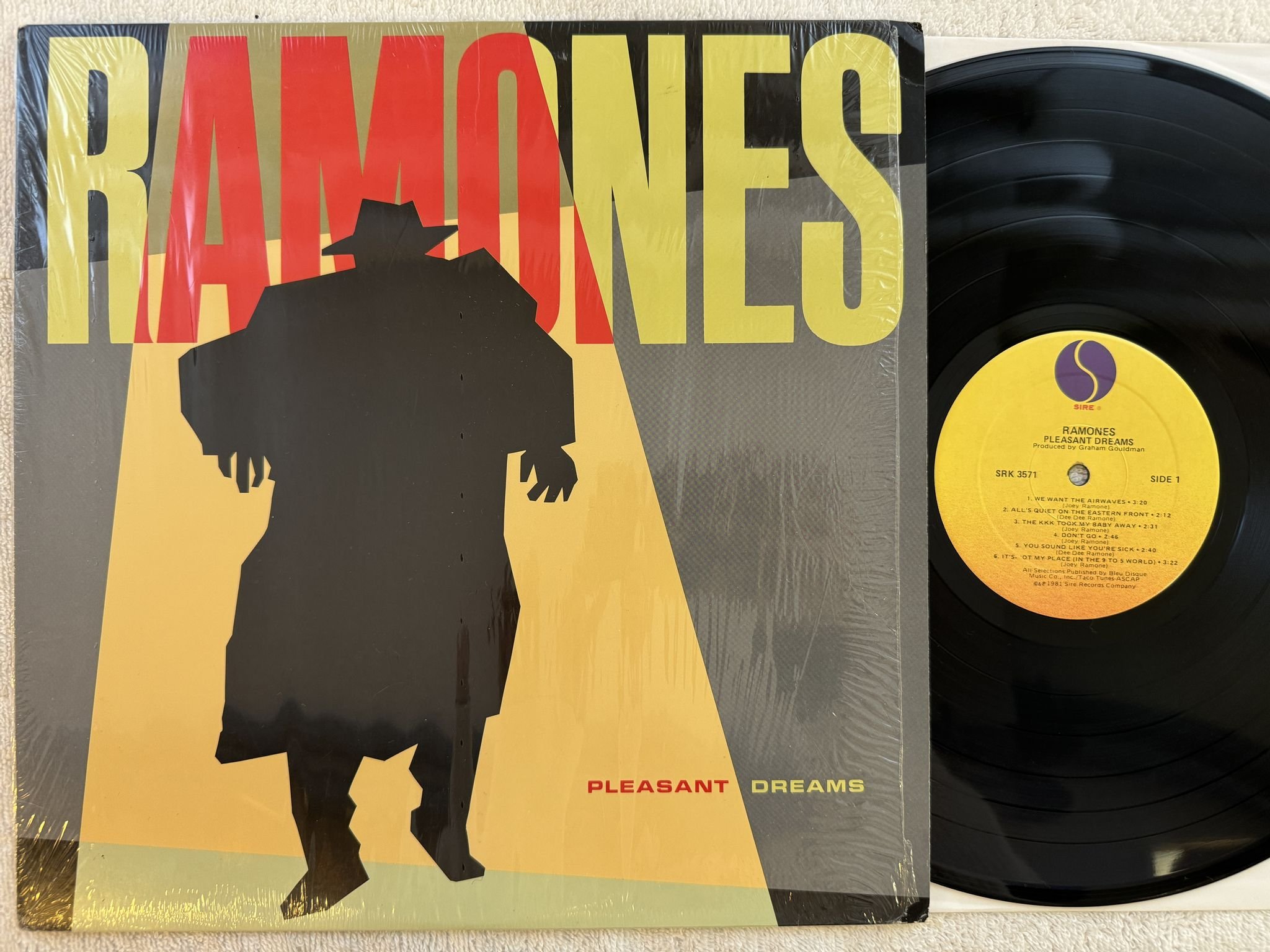 Omslagsbild för skivan RAMONES pleasant dreams LP -81 US SIRE SRK 3571
